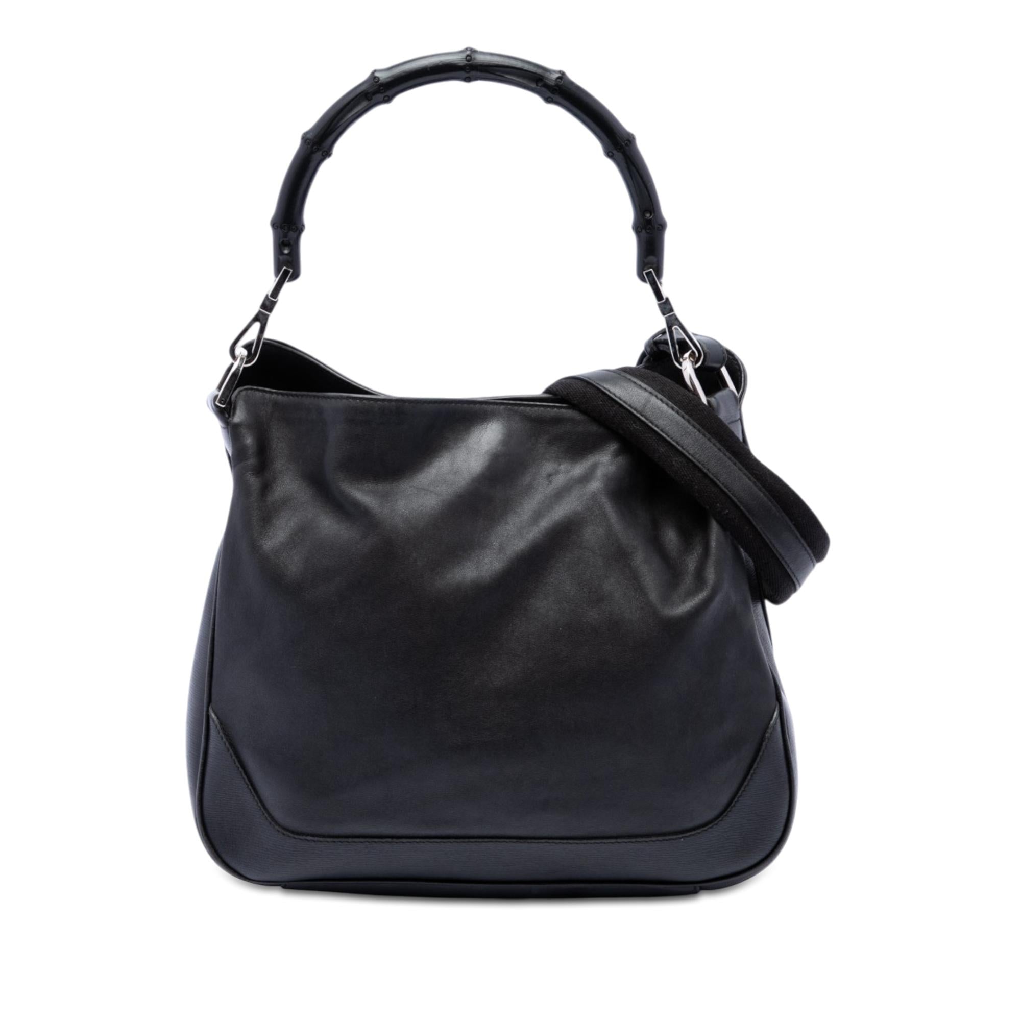 Gucci Leather Bamboo Satchel
