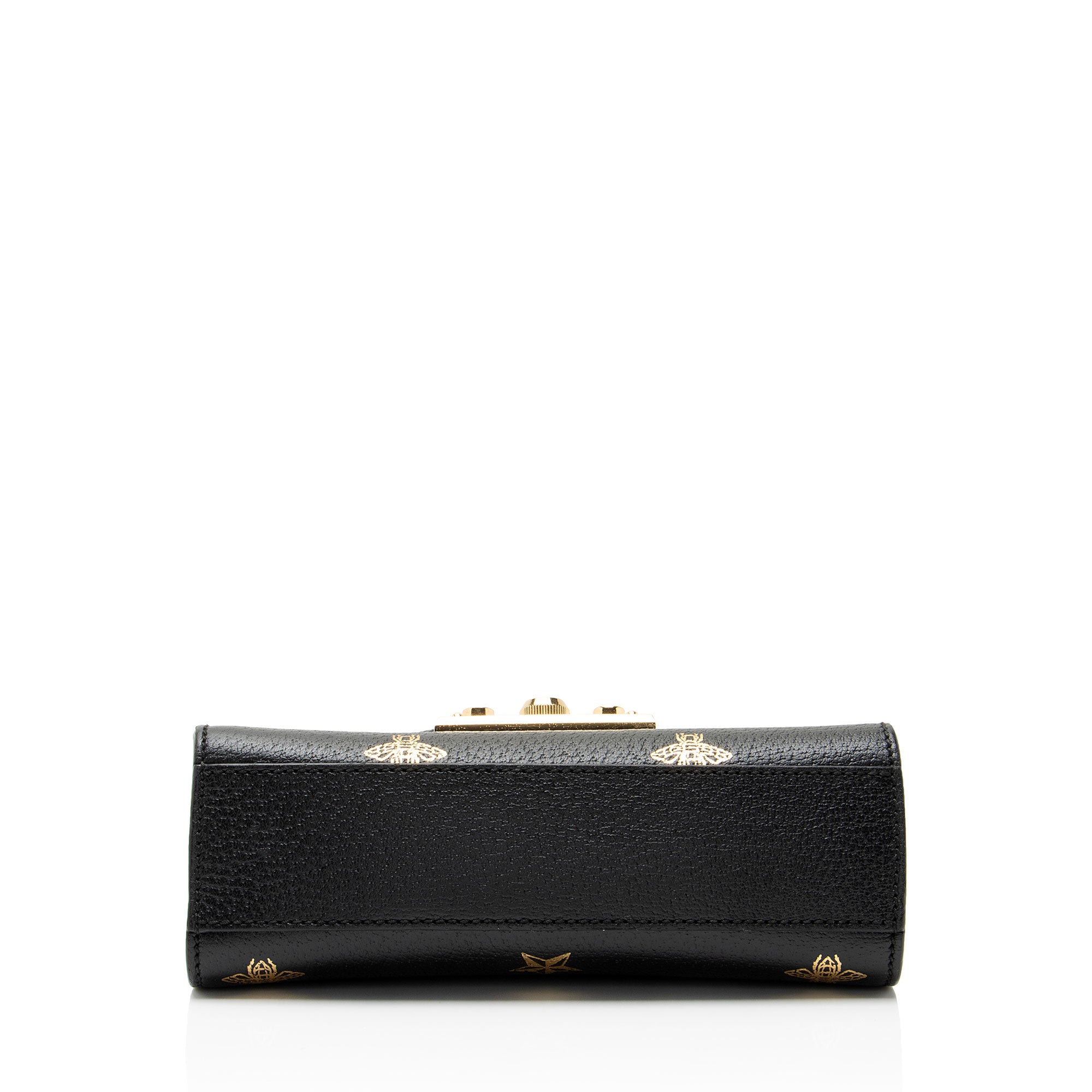 Gucci Leather Bee & Star Padlock Mini Shoulder Bag