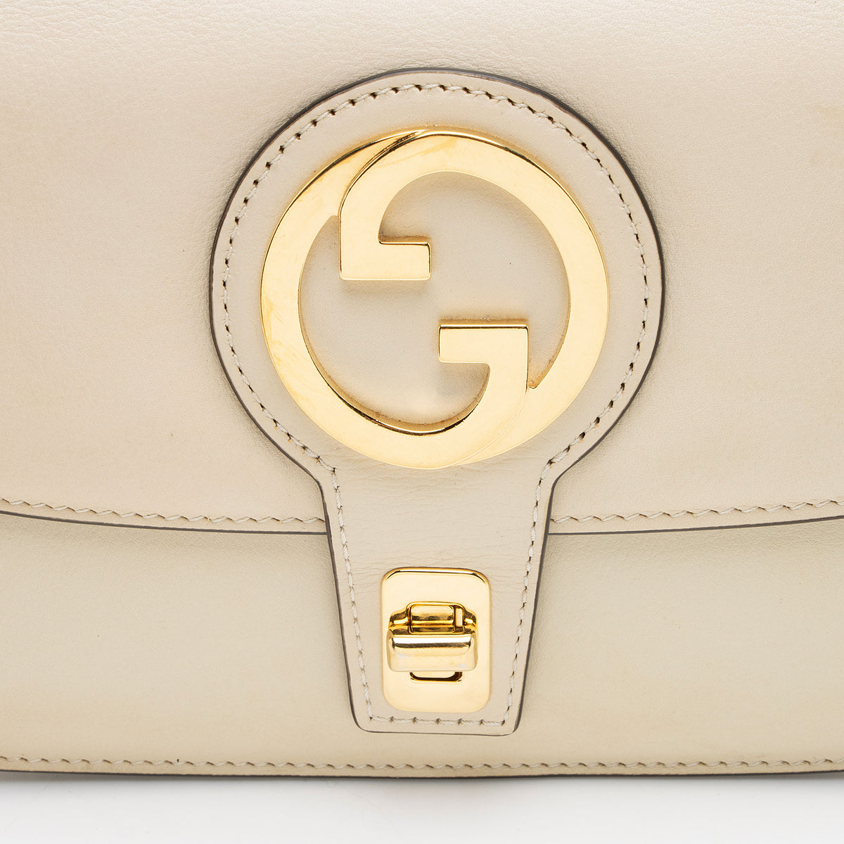 Gucci Leather Blondie Turnlock Top Handle