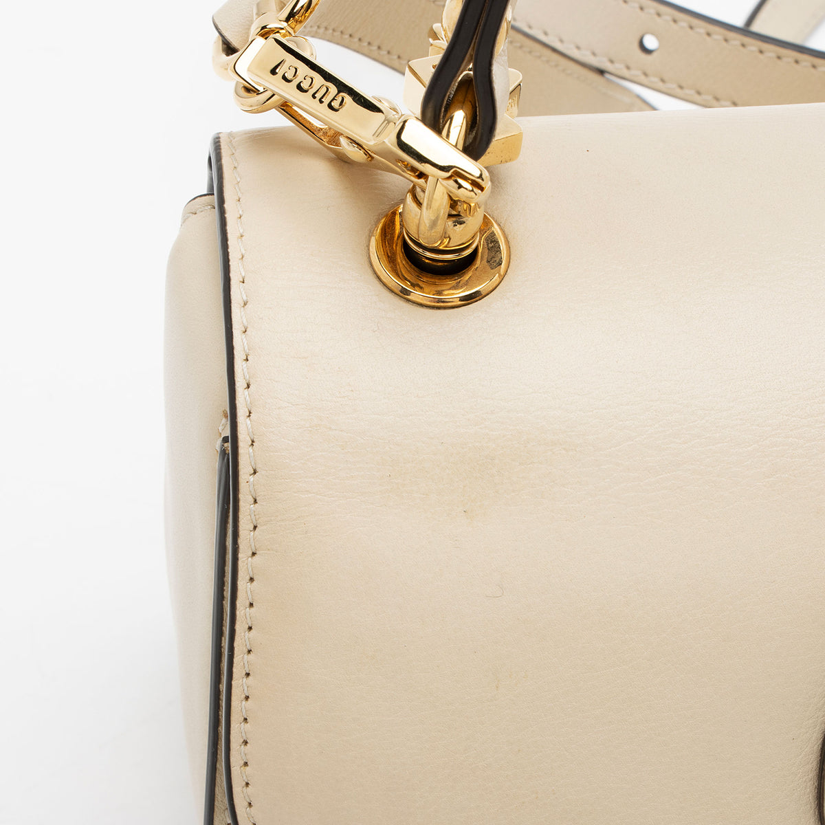 Gucci Leather Blondie Turnlock Top Handle