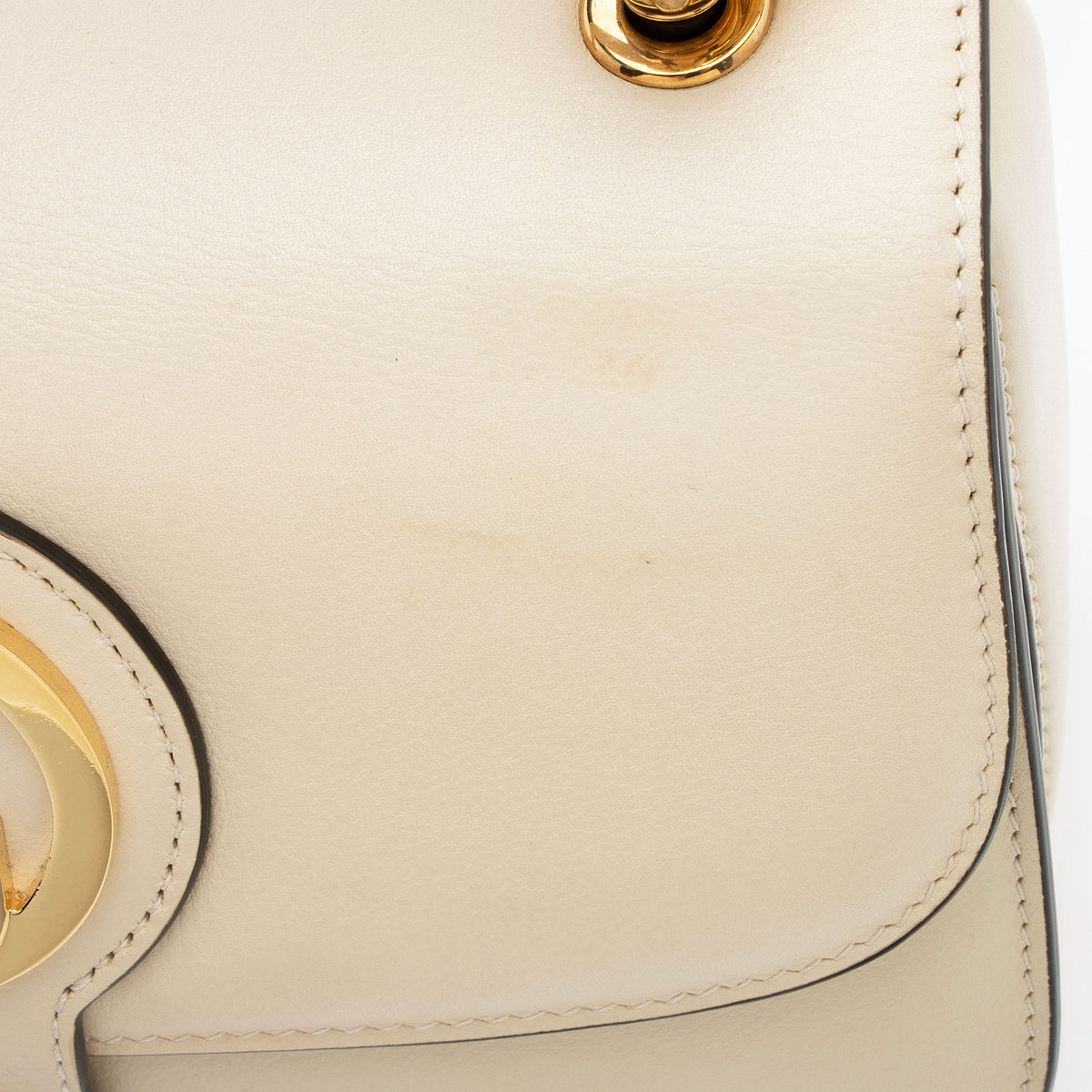Gucci Leather Blondie Turnlock Top Handle