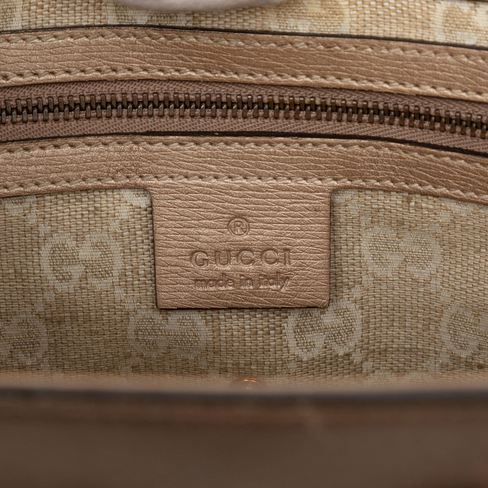 Gucci Leather Bright Bit Satchel