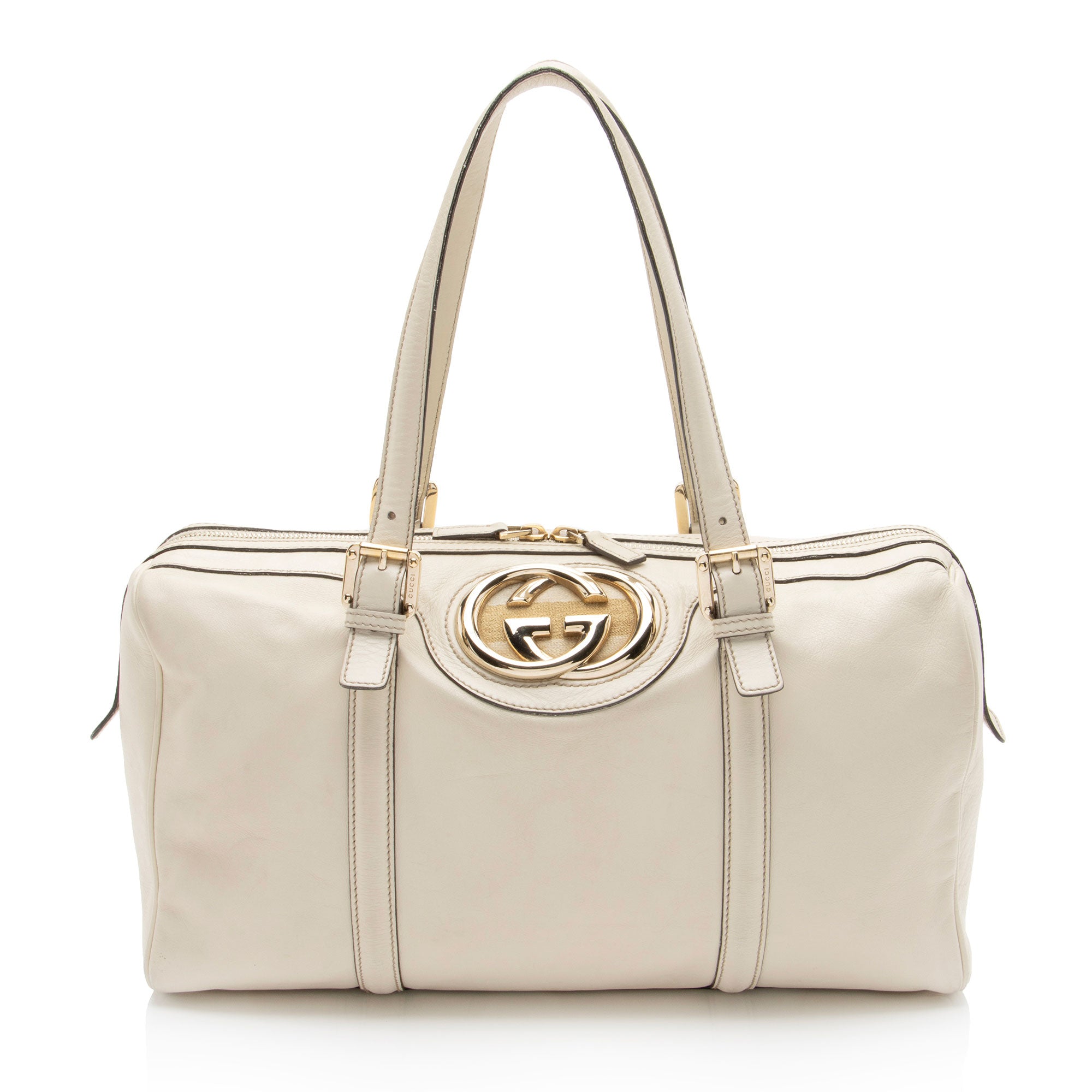 Gucci Leather Britt Boston Bag