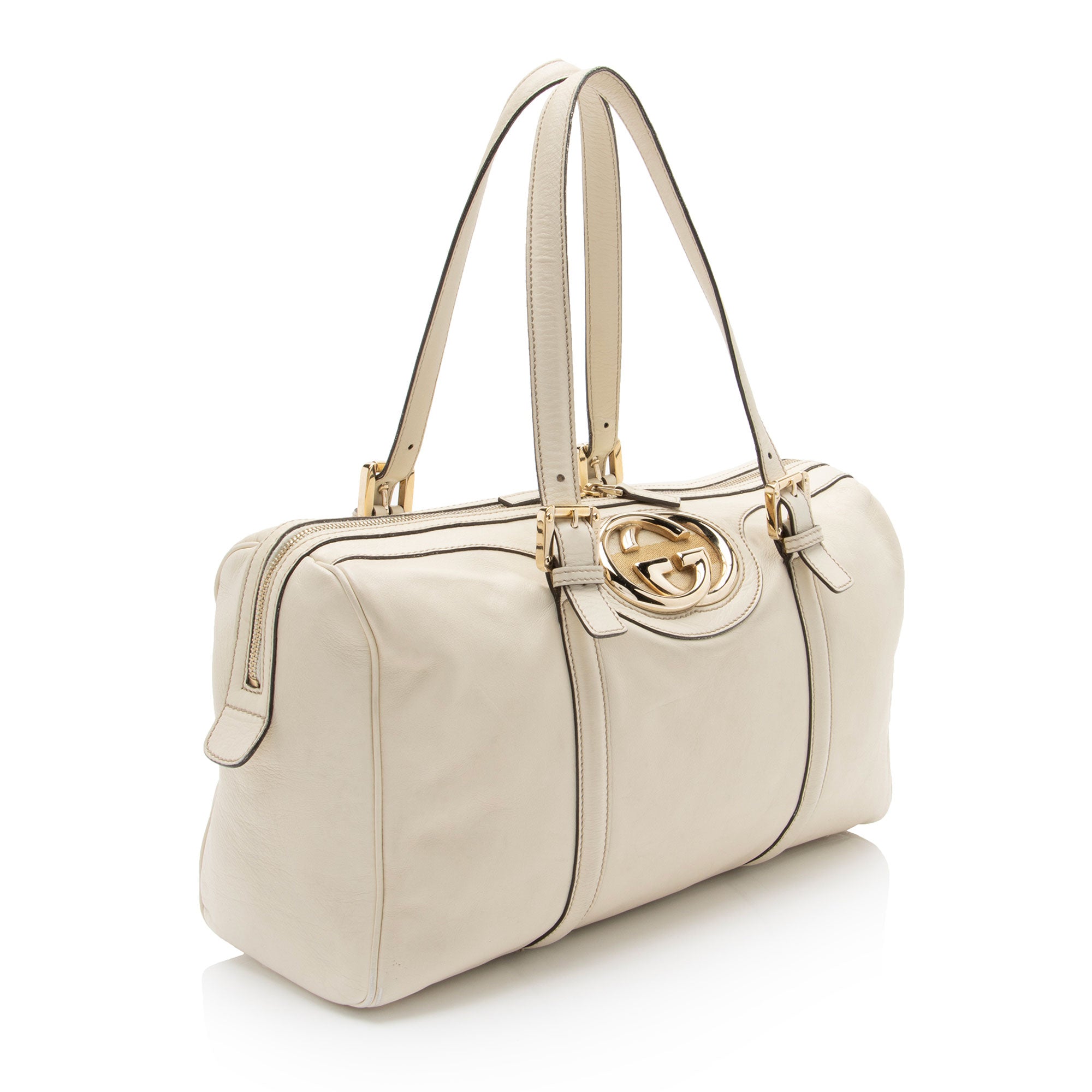 Gucci Leather Britt Boston Bag