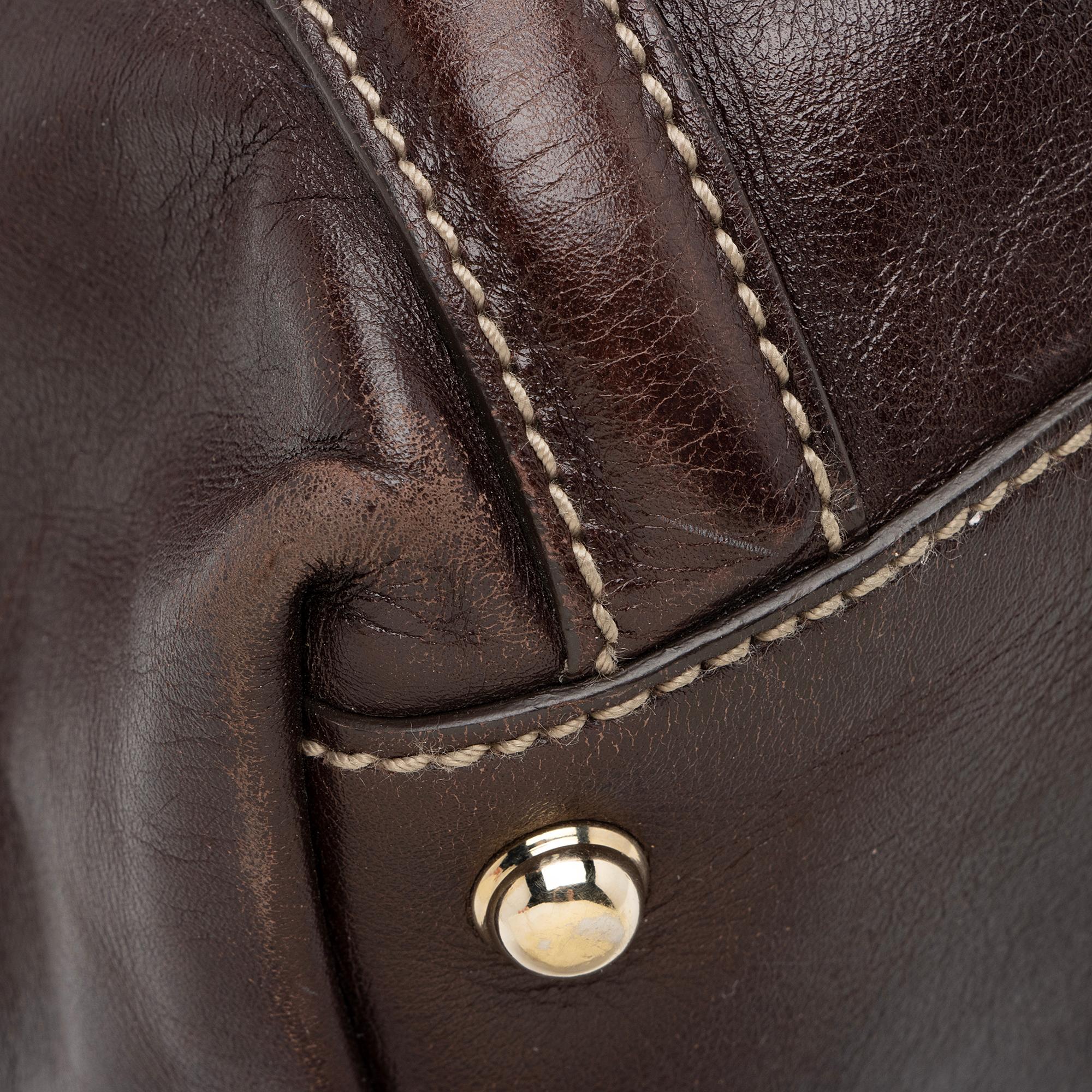 Gucci Leather Britt Large Tote (SHF-23095)