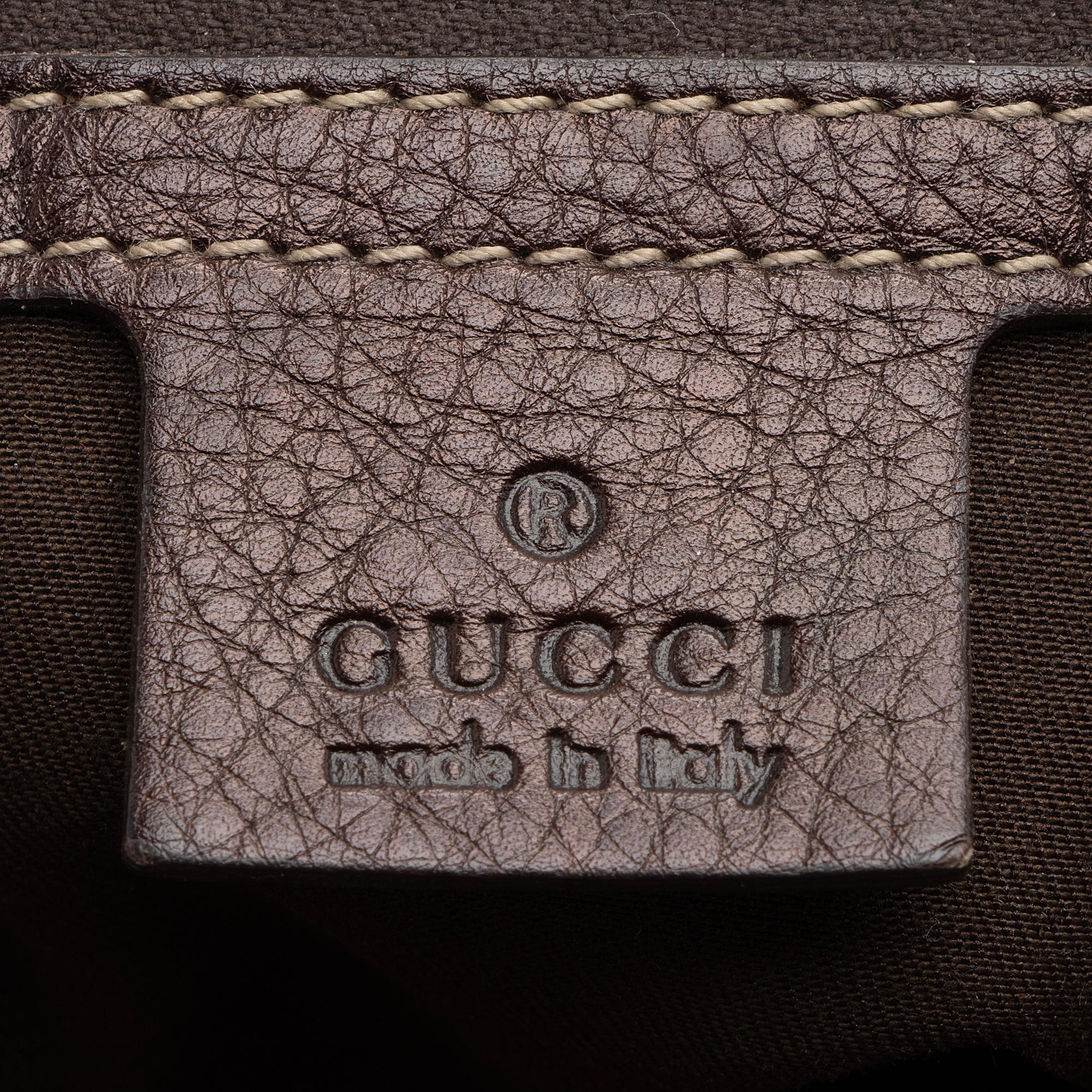 Gucci Leather Britt Large Tote (SHF-23095)