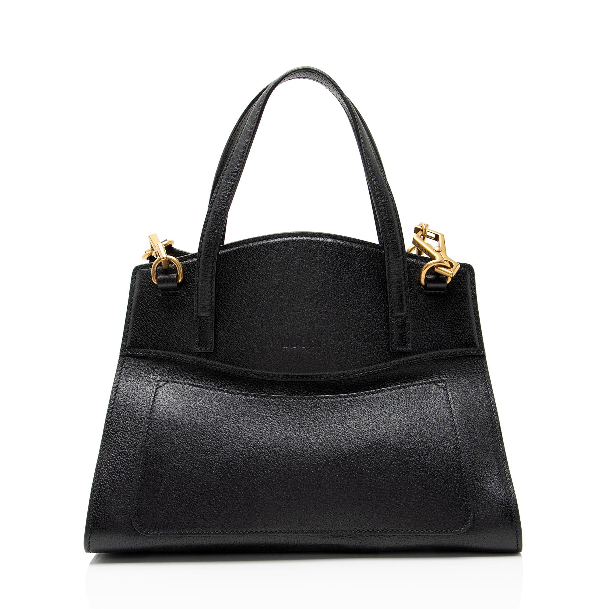 Gucci Leather Crystal Butterfly Linea Totem Top Handle