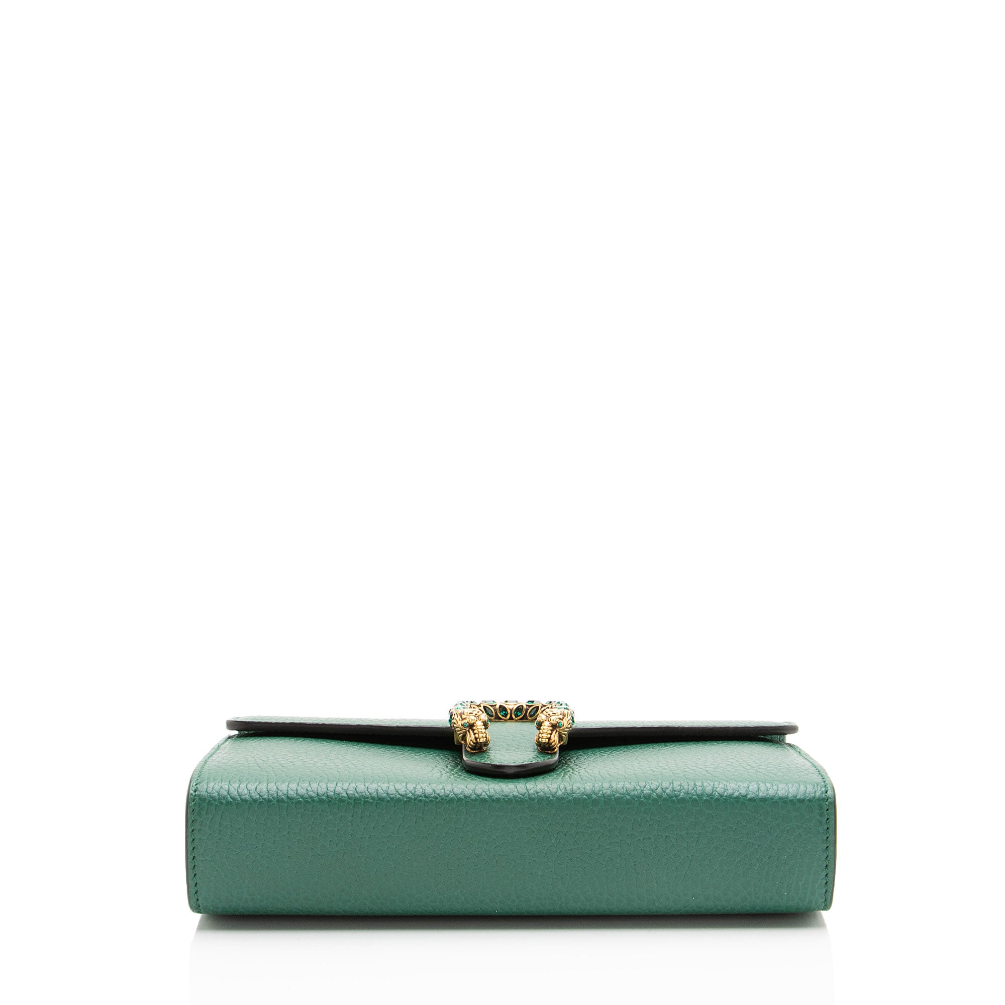 Gucci Leather Crystal Dionysus Chain Wallet