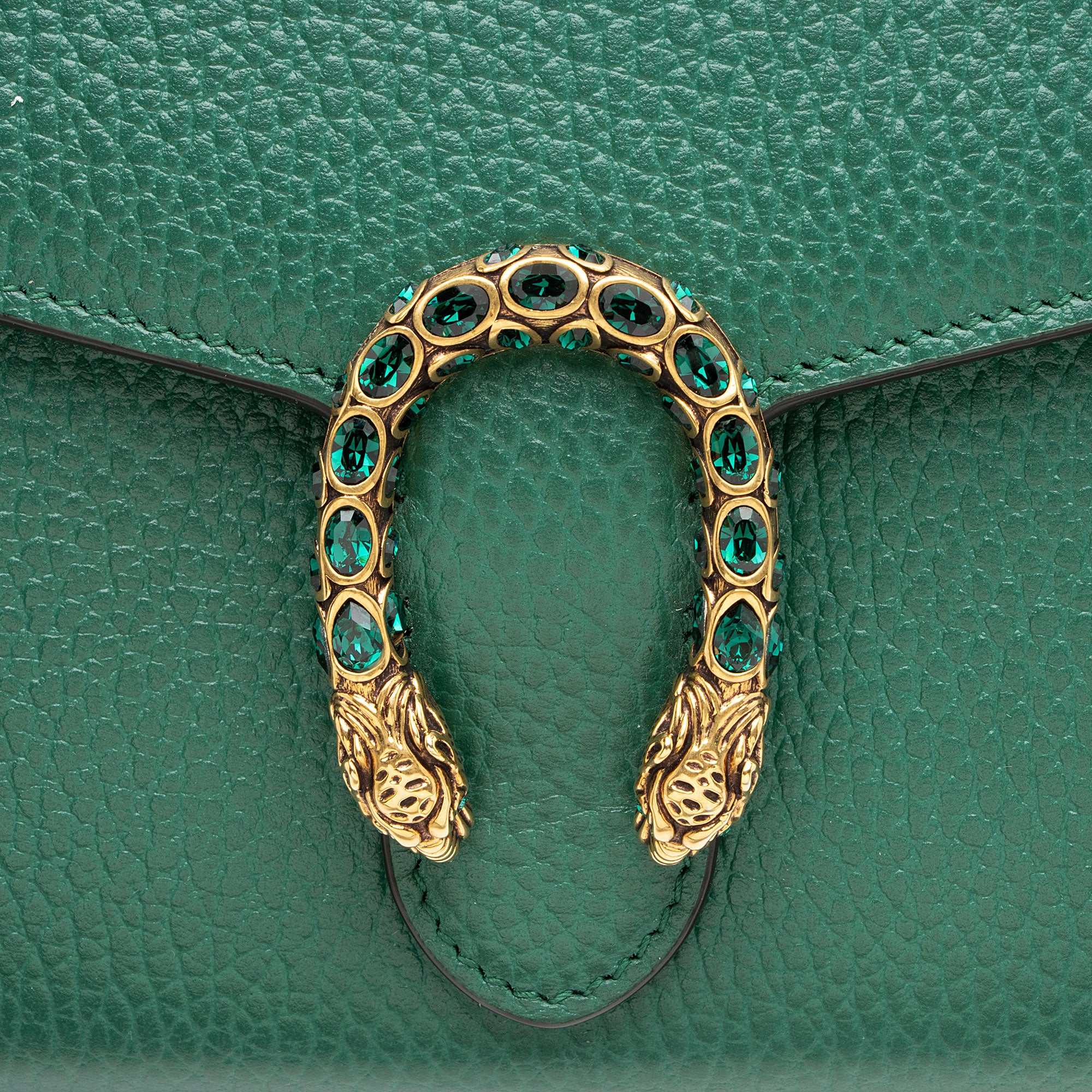Gucci Leather Crystal Dionysus Chain Wallet