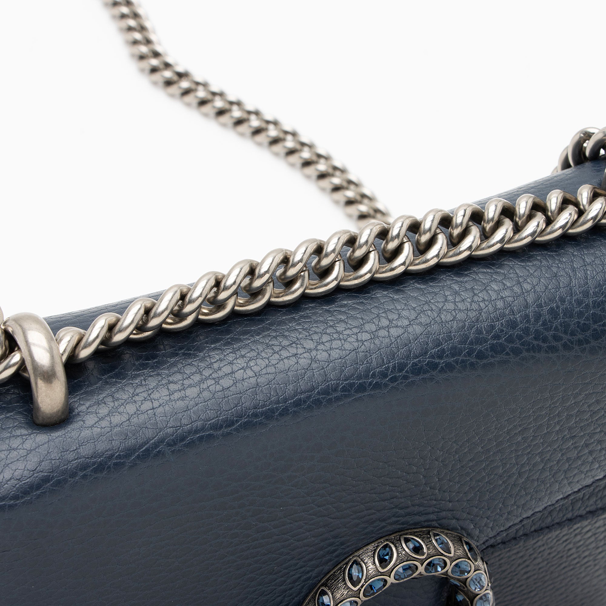 Gucci Leather Crystal Dionysus Small Shoulder Bag