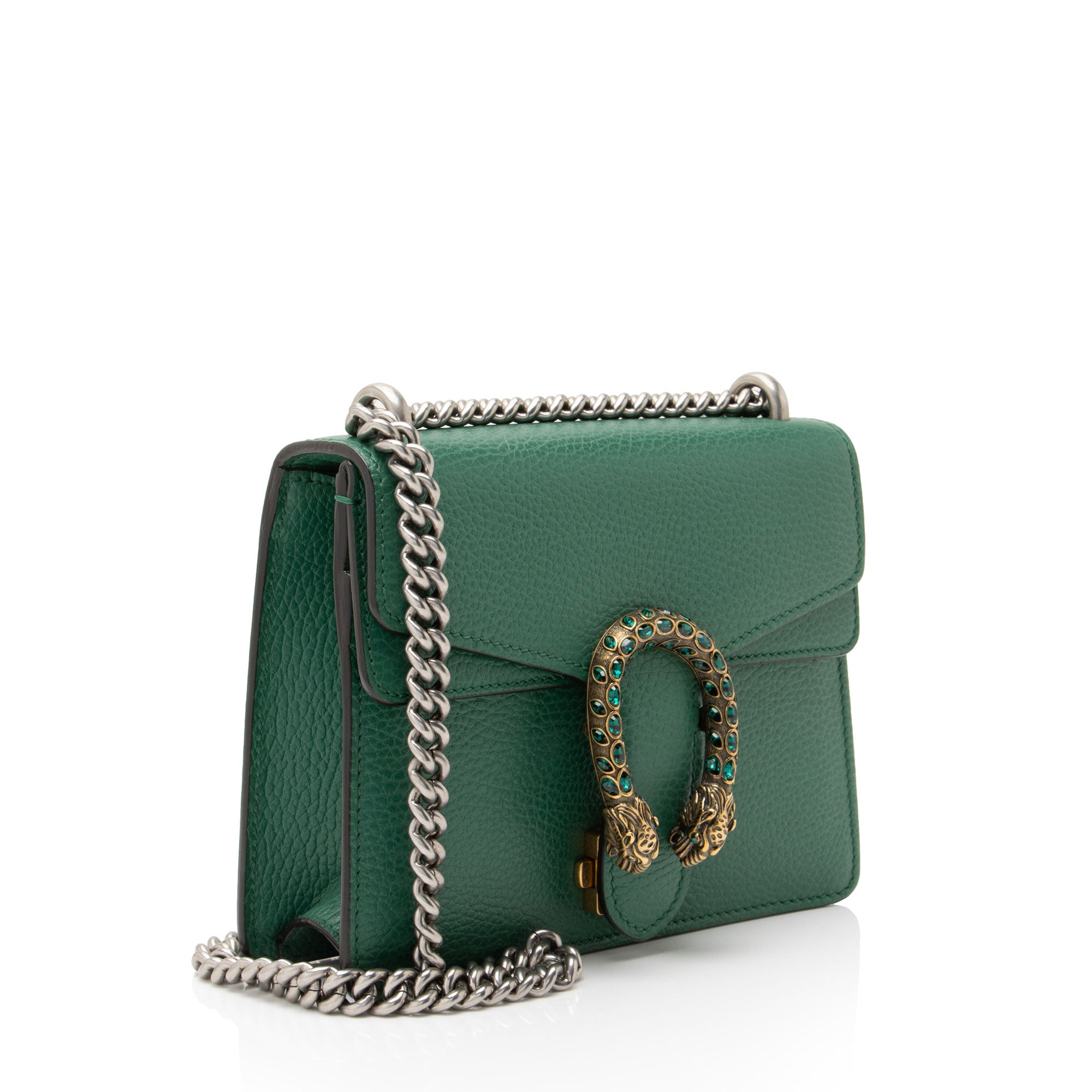 Gucci Leather Crystal Dionysus Small Shoulder Bag