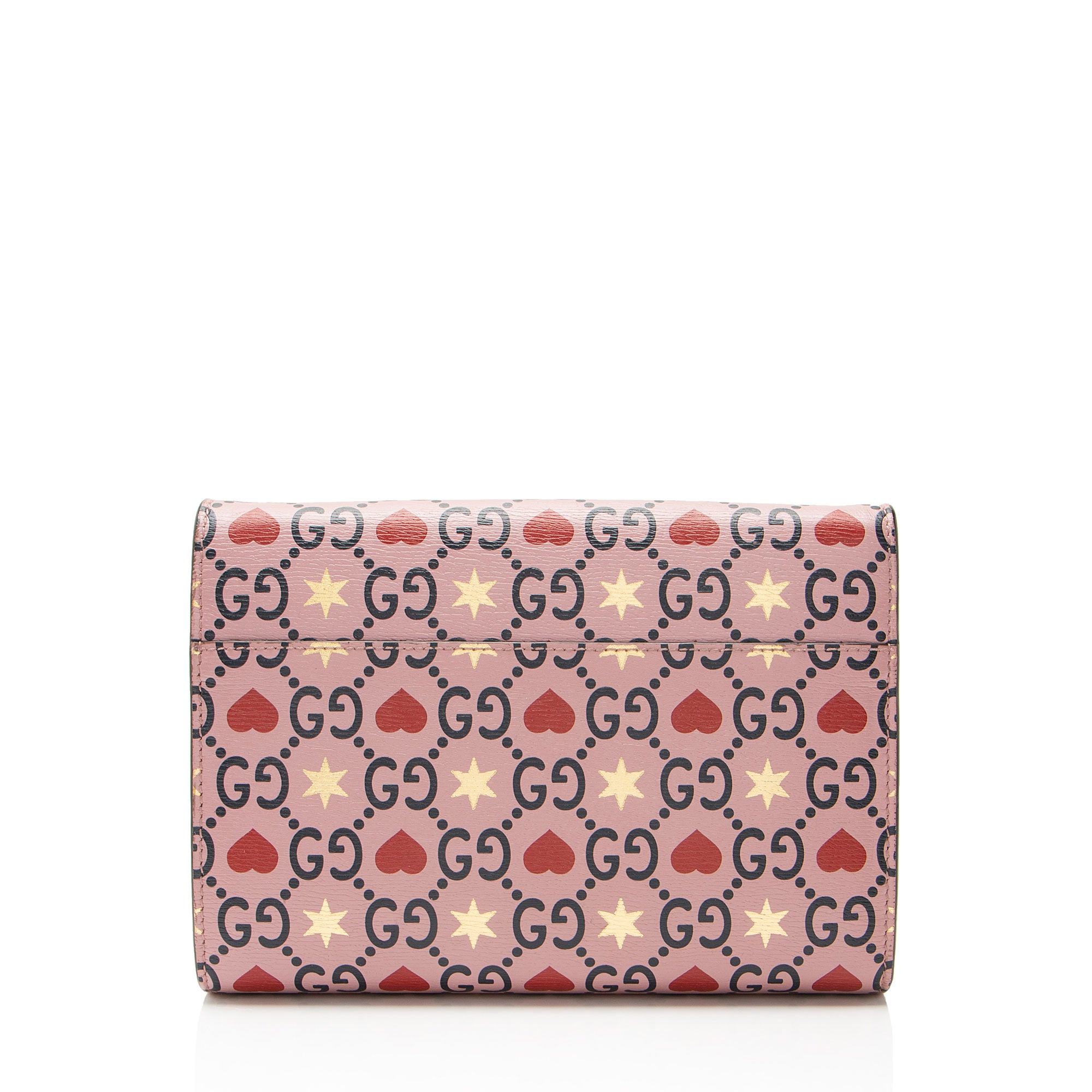 Gucci Leather Crystal Valentines Dionysus Chain Wallet