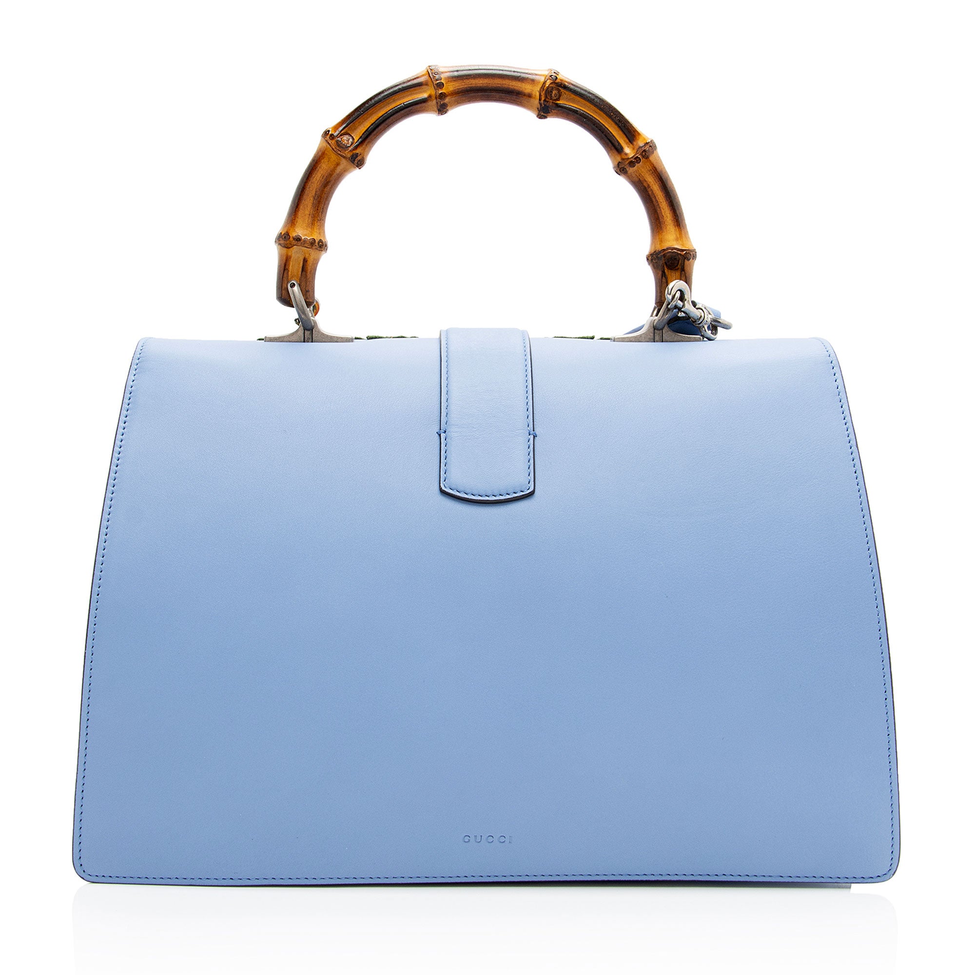 Gucci Leather Embroidered Bamboo Dionysus Large Top Handle (SHF-xyJtph)