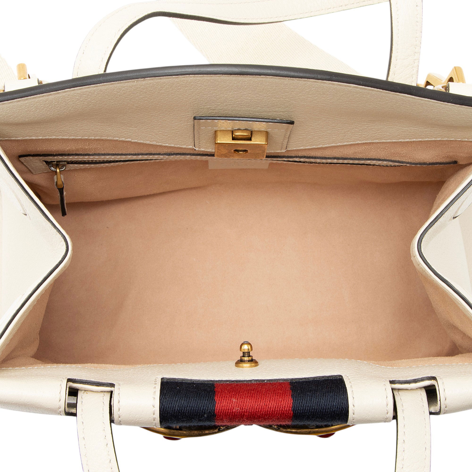 Gucci Leather Enamel Butterfly Linea Totem Top Handle