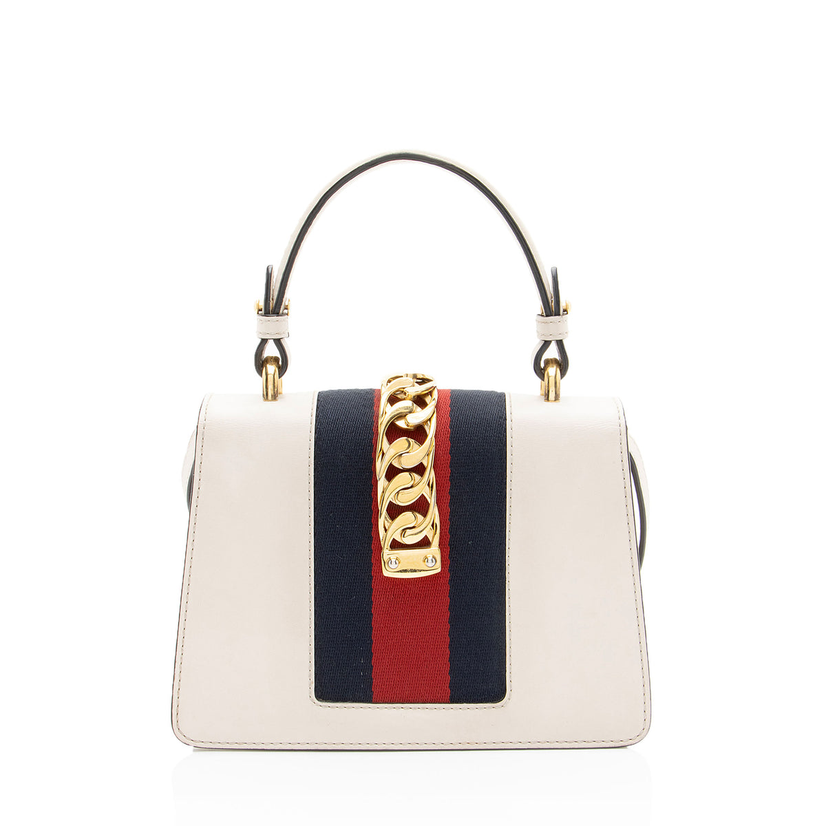 Gucci Leather Floral Sylvie Mini Top Handle