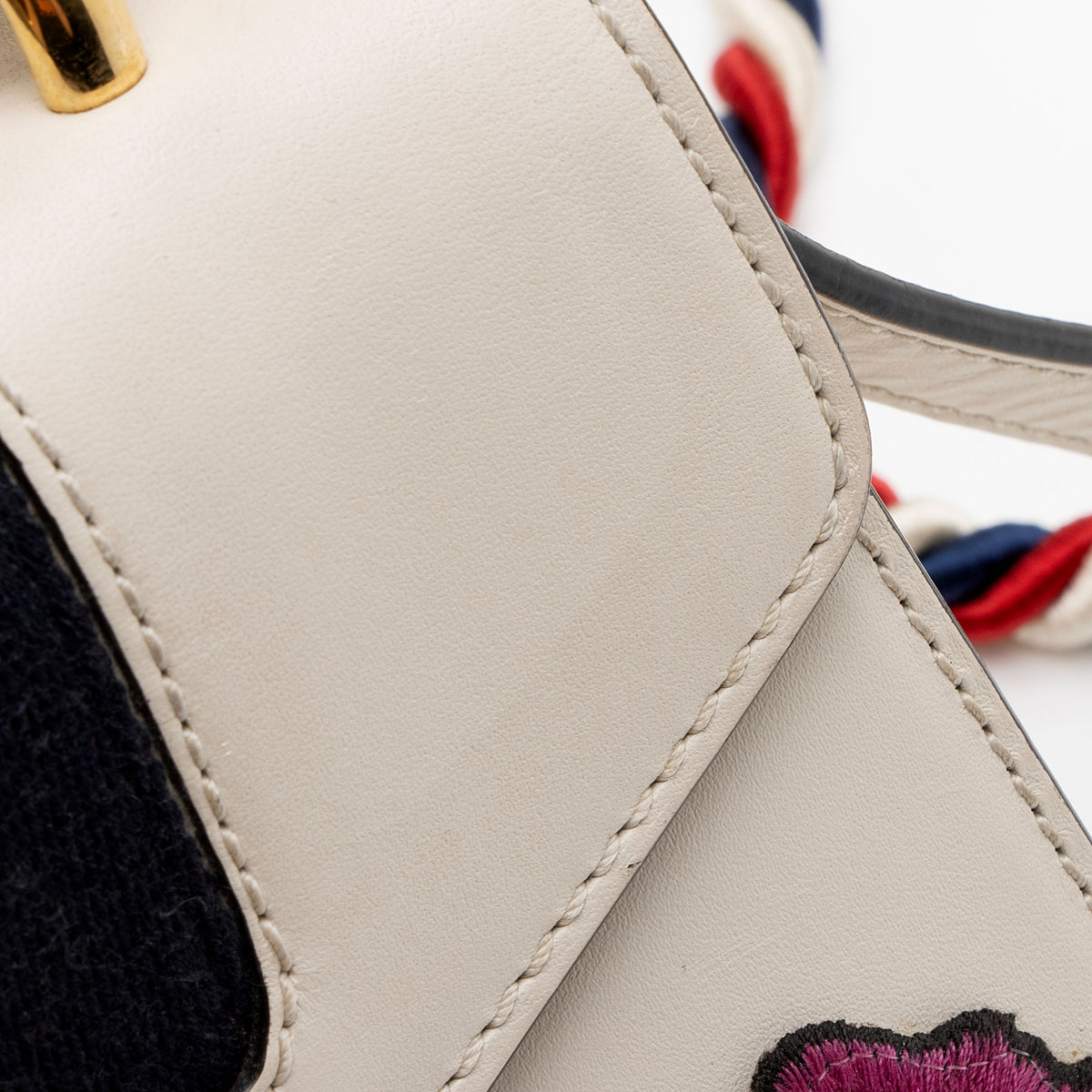 Gucci Leather Floral Sylvie Mini Top Handle