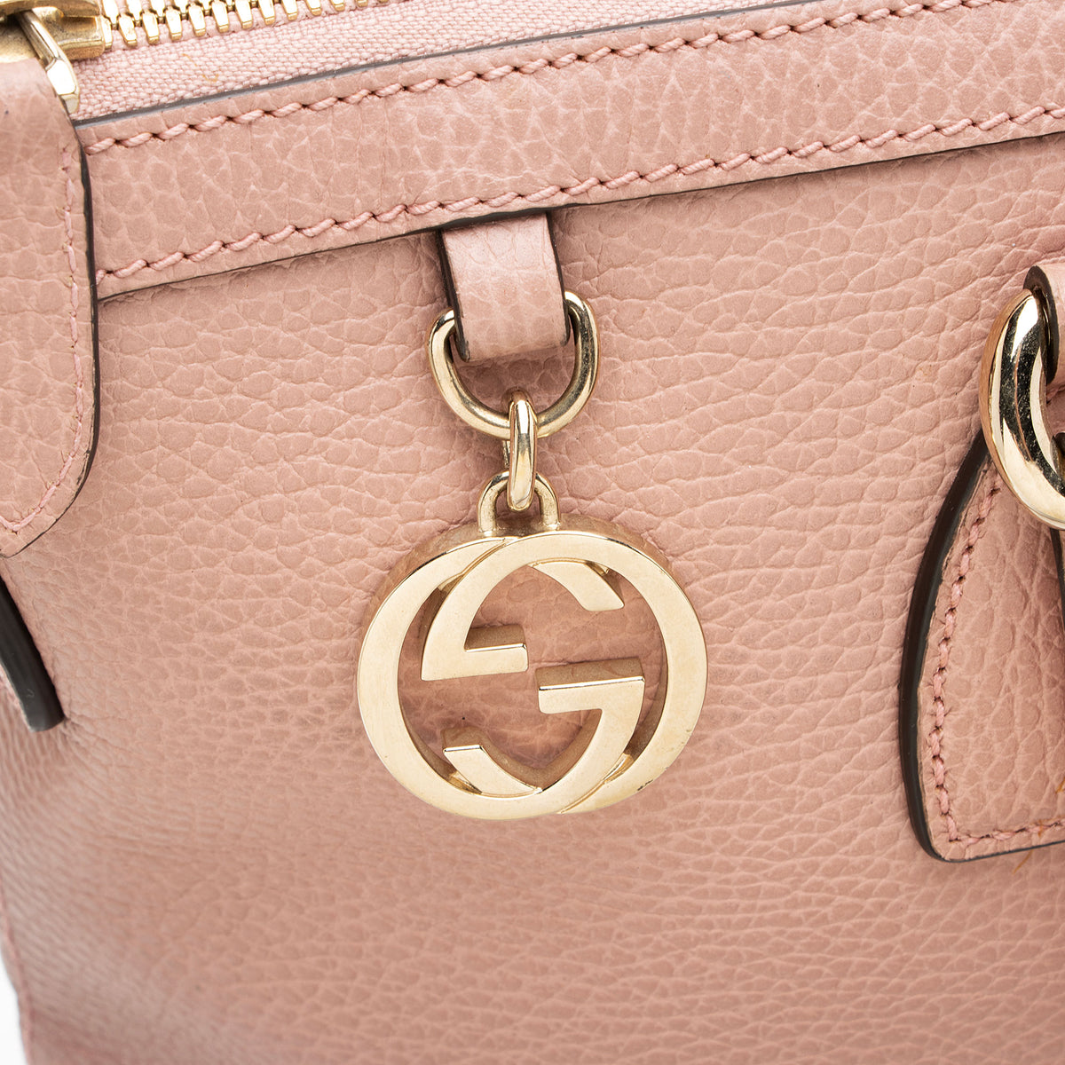Gucci Leather GG Charm Large Satchel
