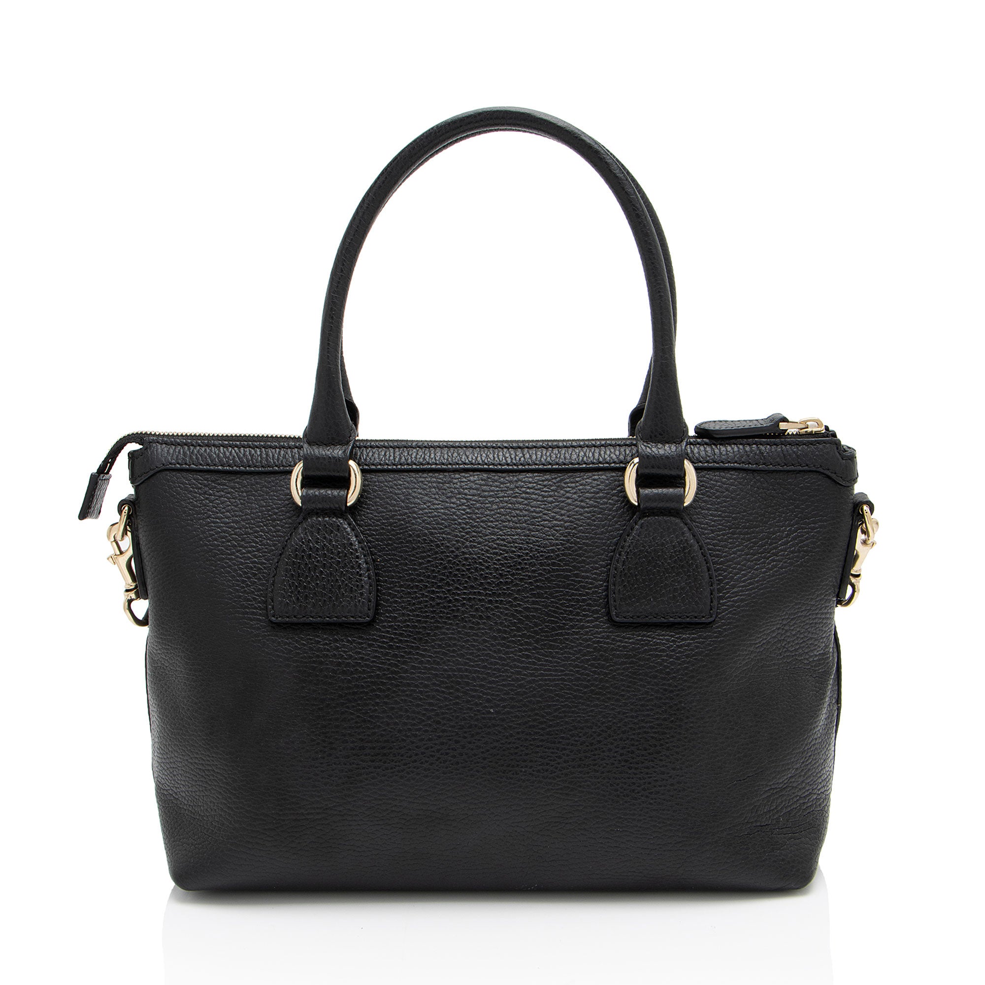 Gucci Leather GG Charm Satchel