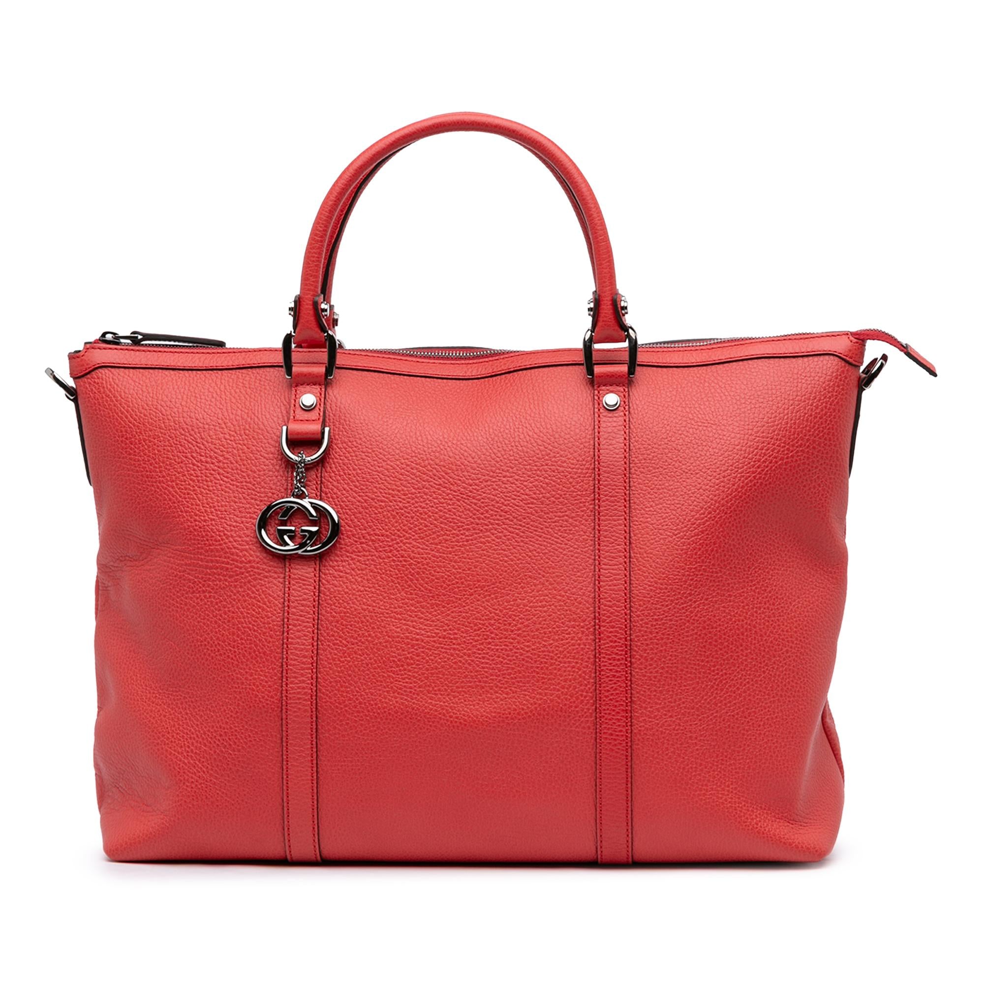 Gucci Leather GG Charm Satchel