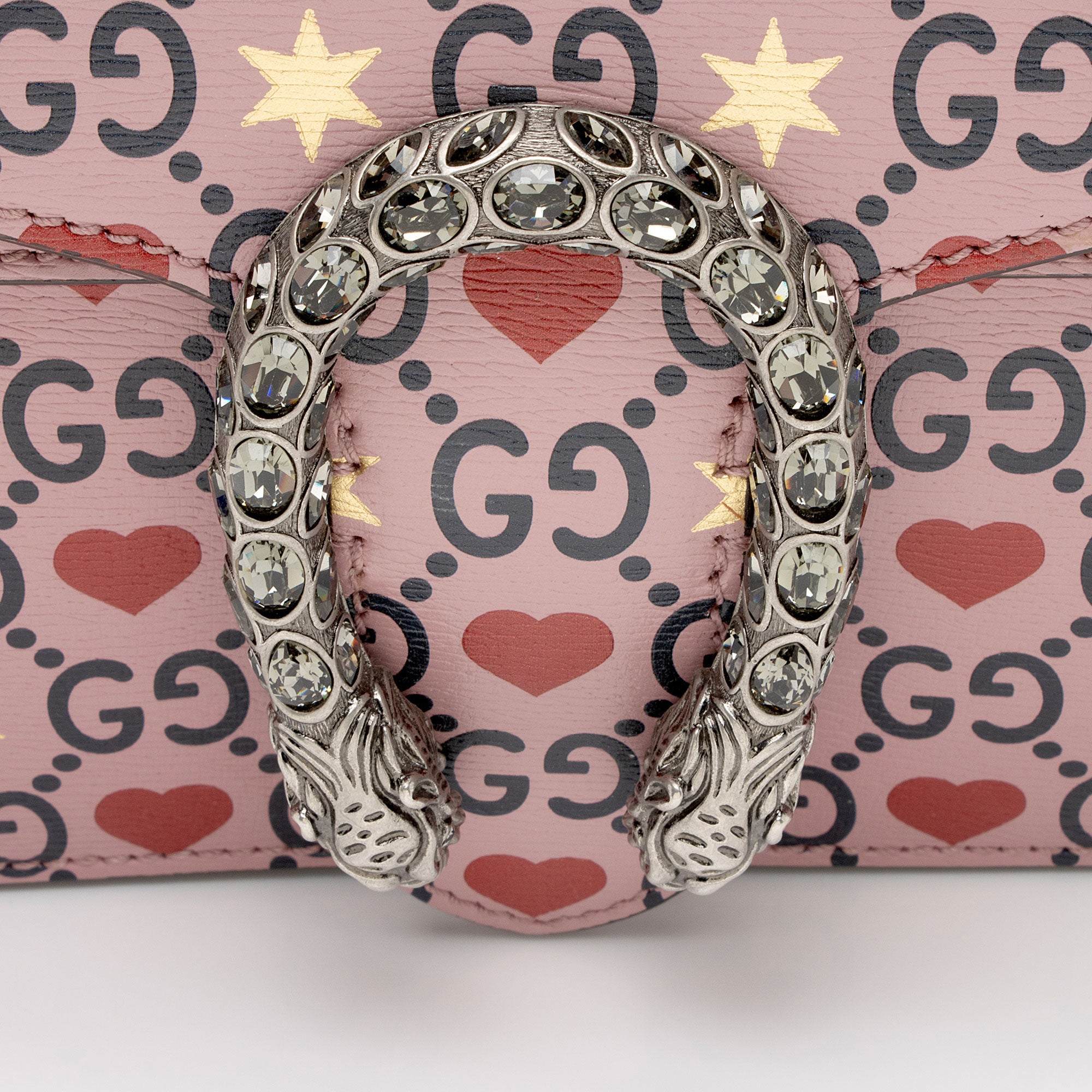 Gucci Leather GG Heart Stars Dionysus Small Shoulder Bag (SHF-3rkuYb)