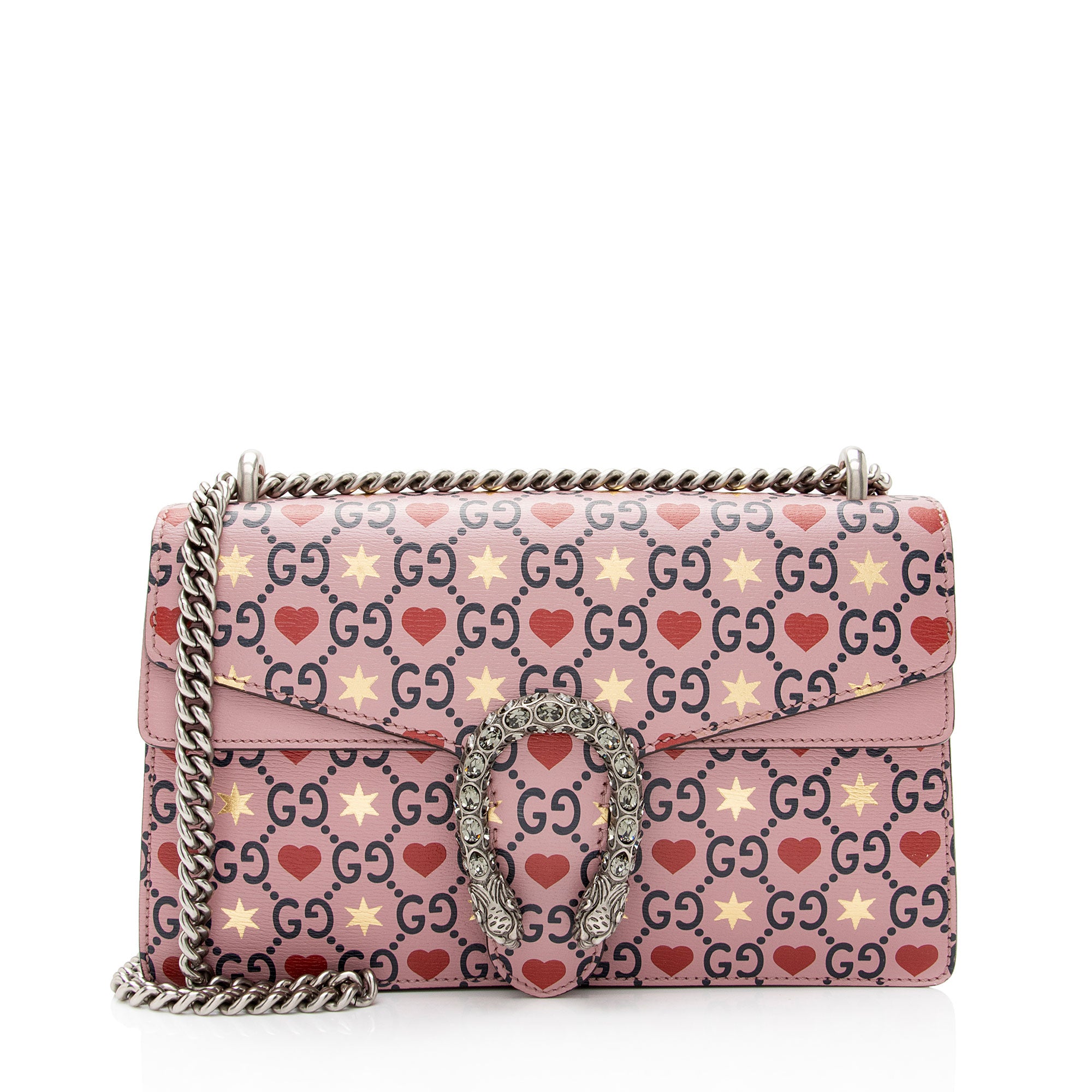Gucci Leather GG Heart Stars Dionysus Small Shoulder Bag (SHF-3rkuYb)