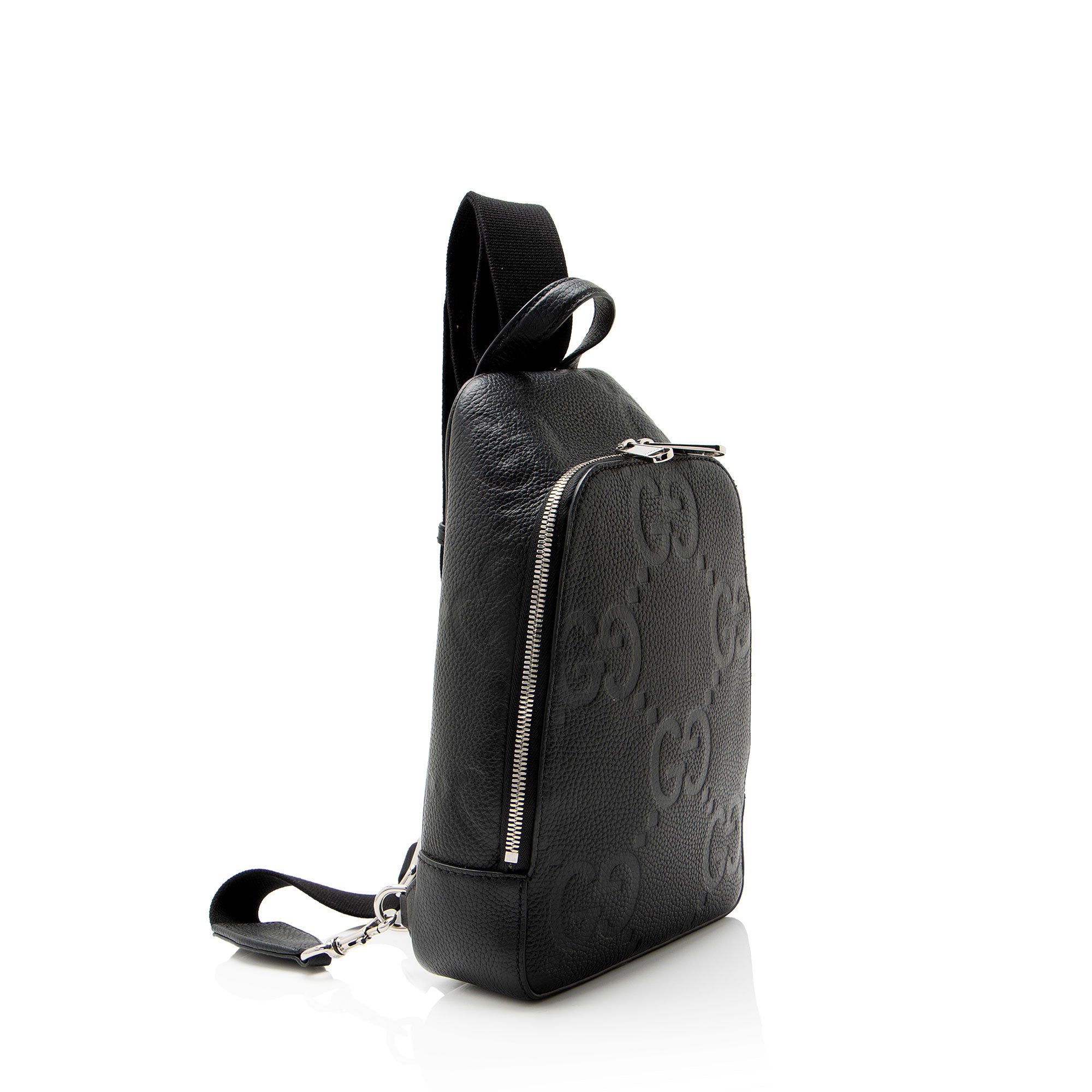 Gucci Leather GG Jumbo Sling Backpack