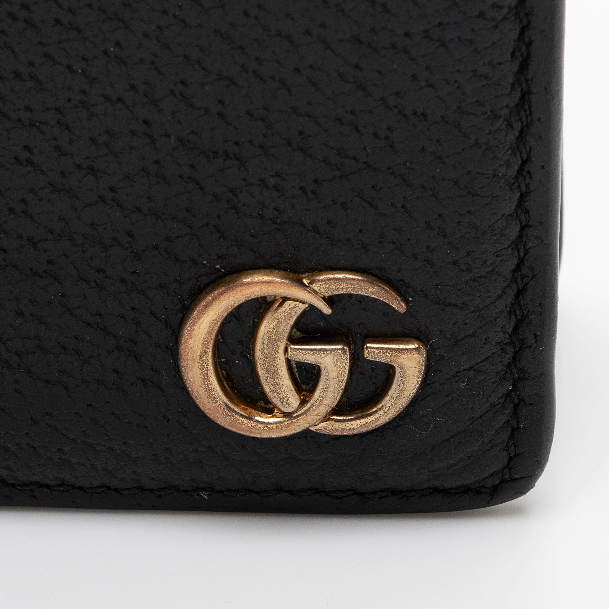 Gucci Leather GG Marmont Bifold Long Wallet (SHF-0QNfI9)
