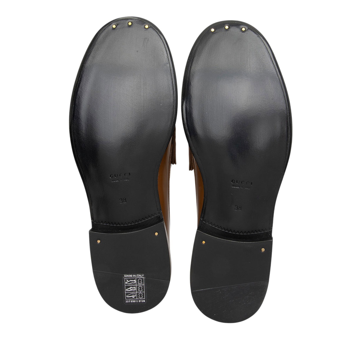 Gucci Leather GG Marmont Loafers - Size 8 / 38