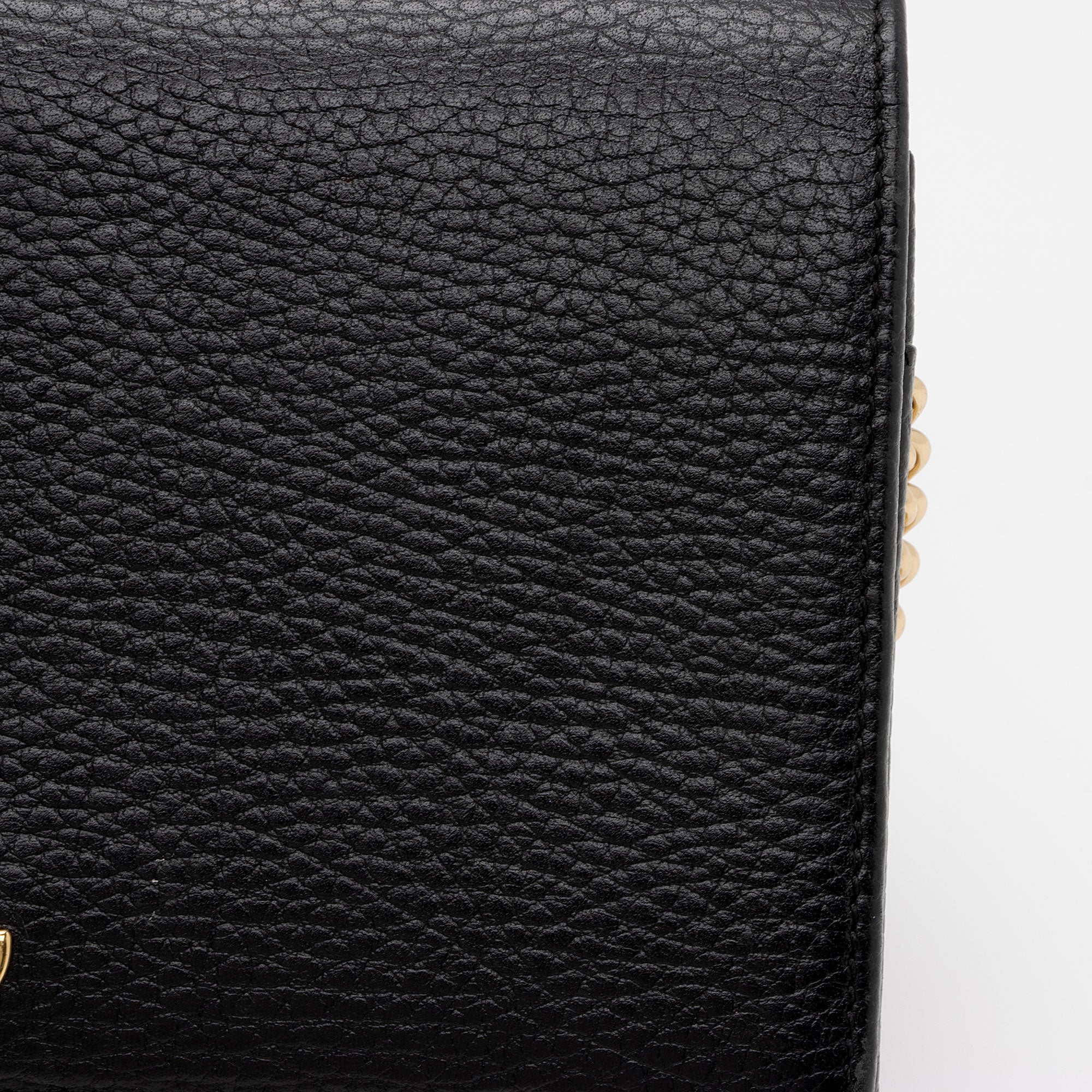 Gucci Leather GG Marmont Mini Chain Bag (SHF-x0poGV)