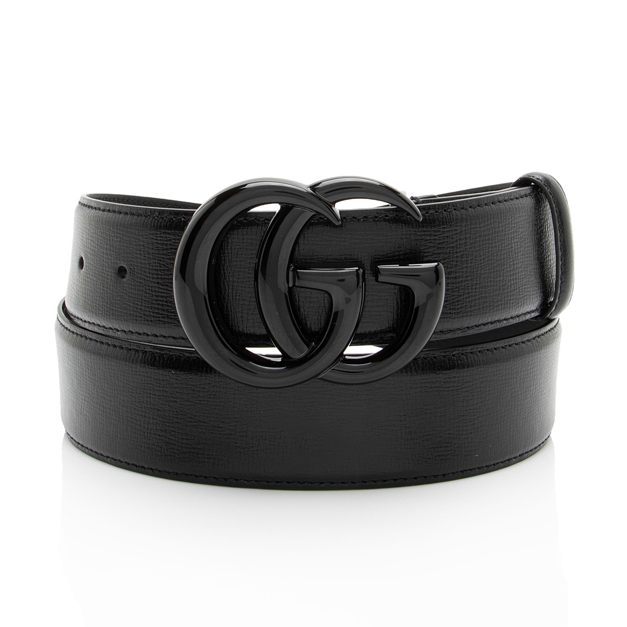 Gucci Leather GG Marmont Monochrome Belt - Size 36 / 90