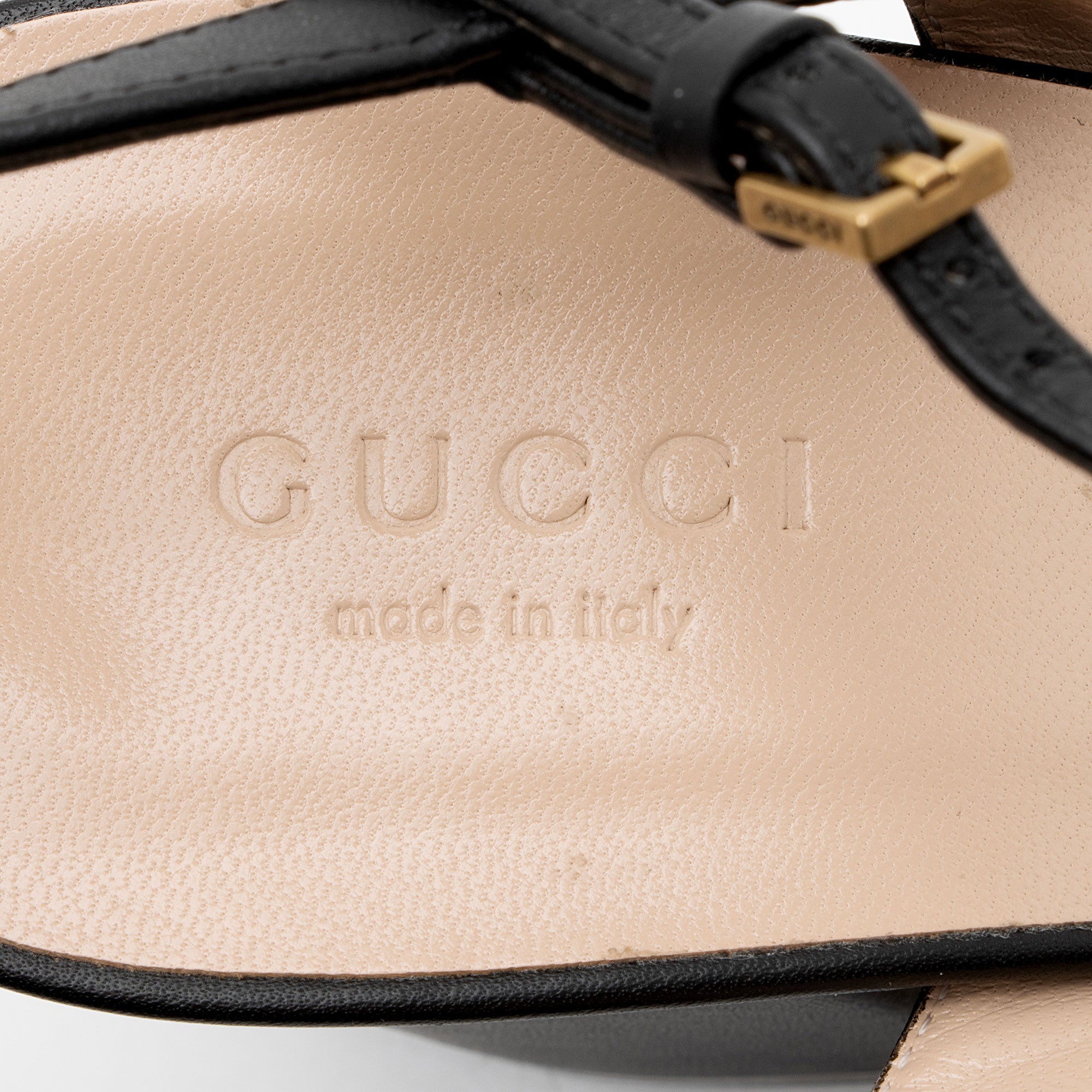 Gucci Leather GG Marmont Sandals - Size 8.5 / 38.5