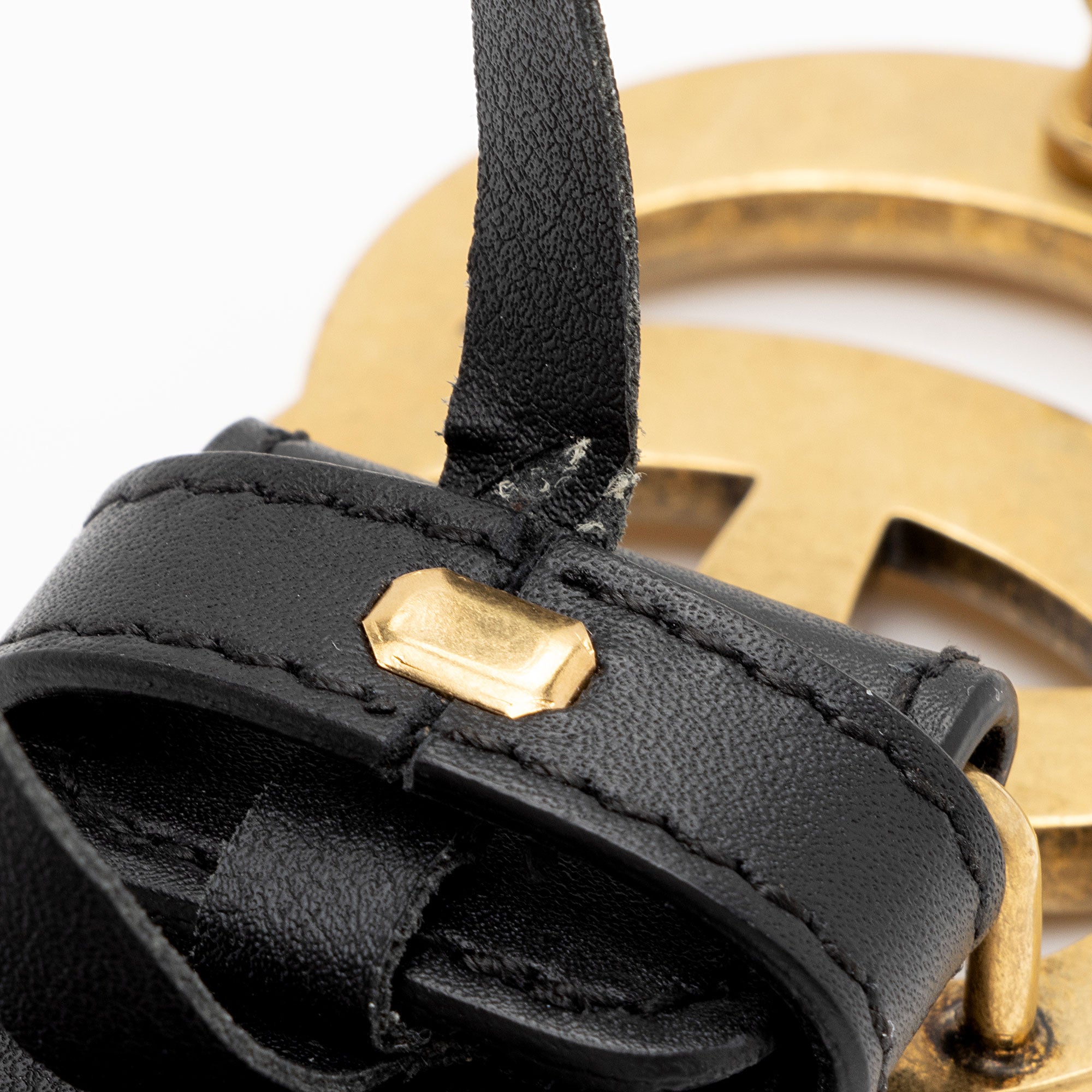 Gucci Leather GG Marmont Slim Belt - Size 32 / 80 (SHF-ZvXnnv)