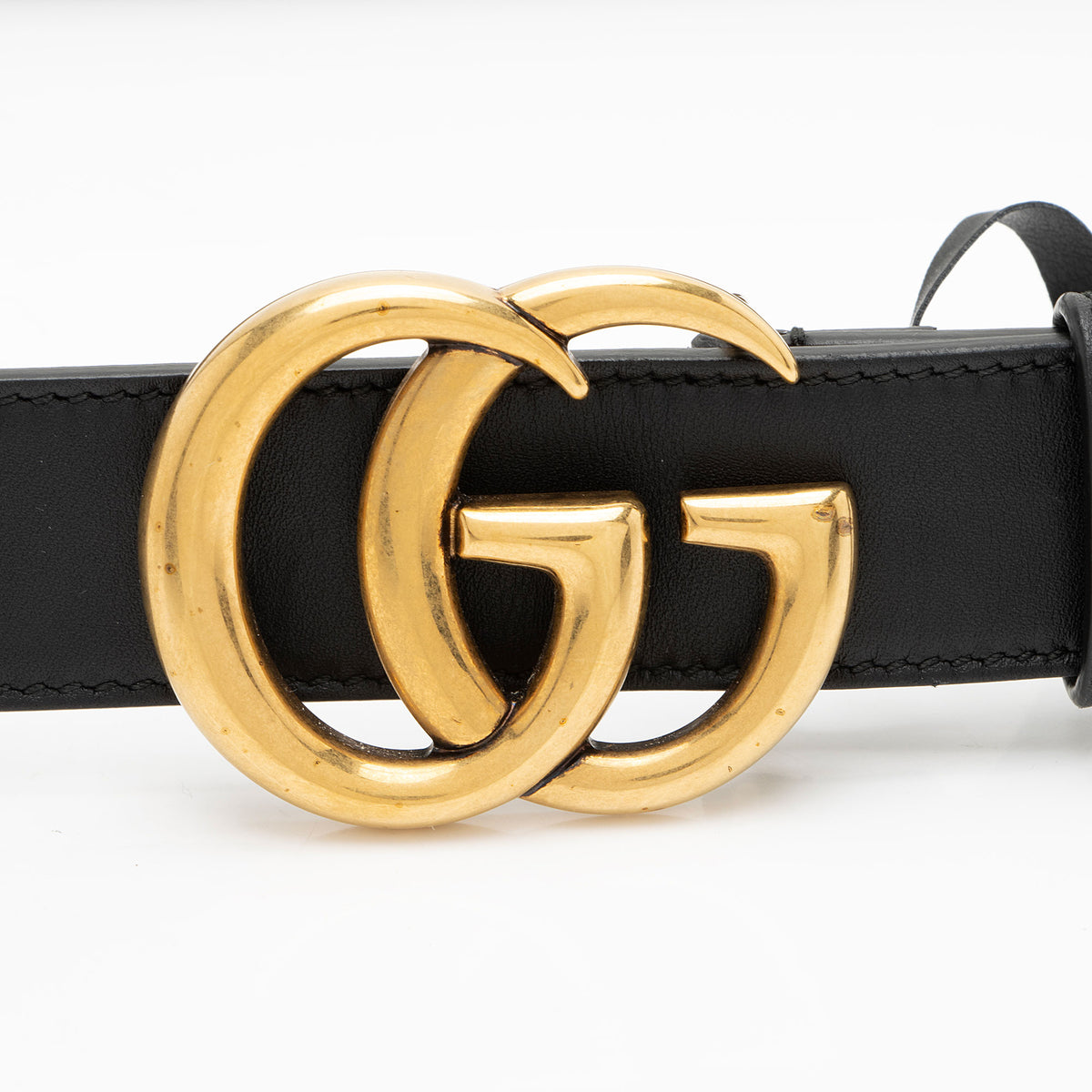 Gucci Leather GG Marmont Slim Belt - Size 36 / 90