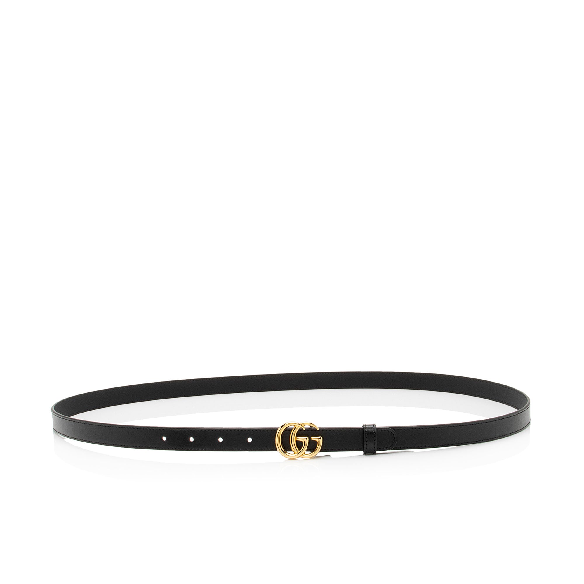 Gucci Leather GG Marmont Slim Belt - Size 48 / 120 (SHF-qlFyYb)