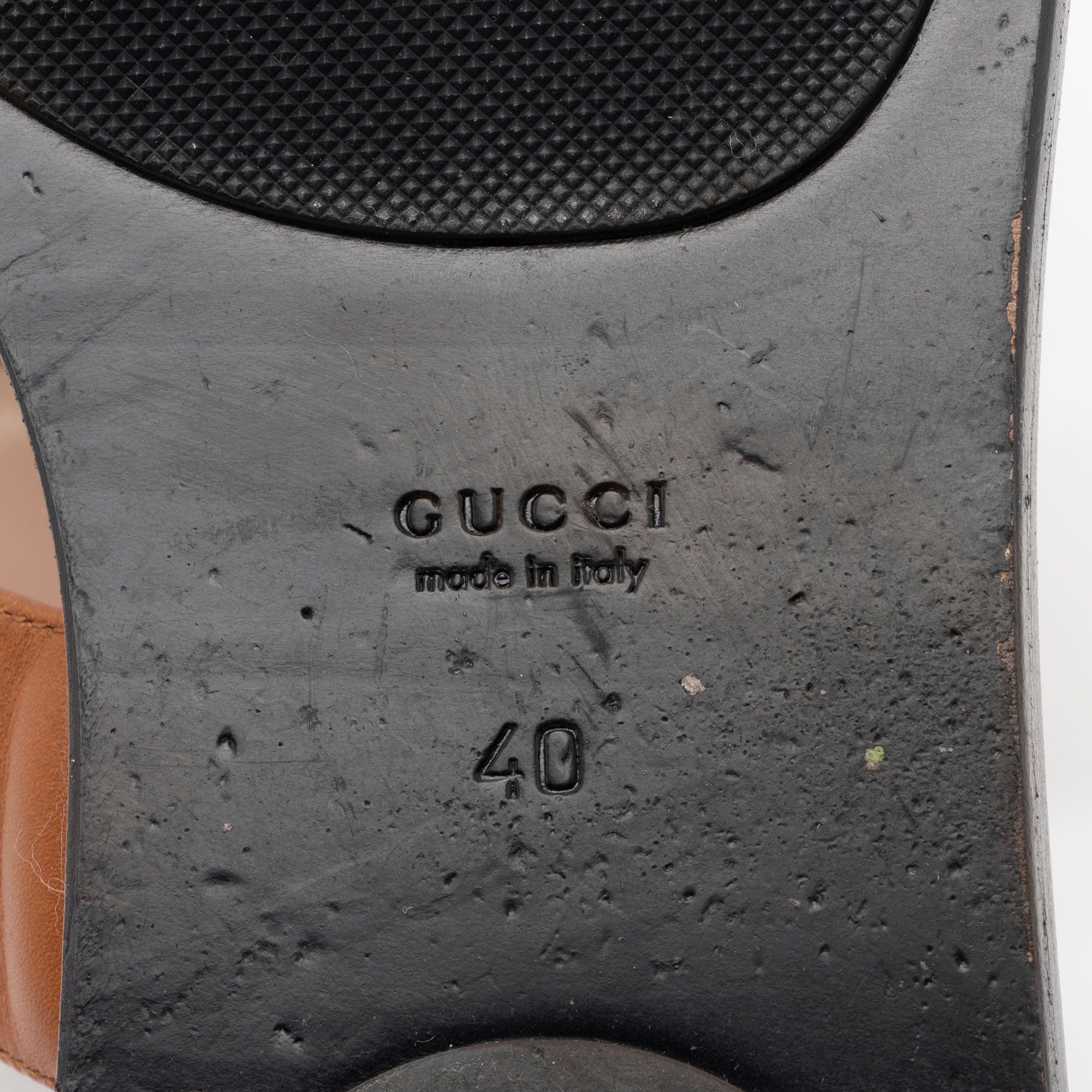 Gucci Leather GG Marmont Thong Sandals - Size 10 / 40 (SHF-8lraB5)