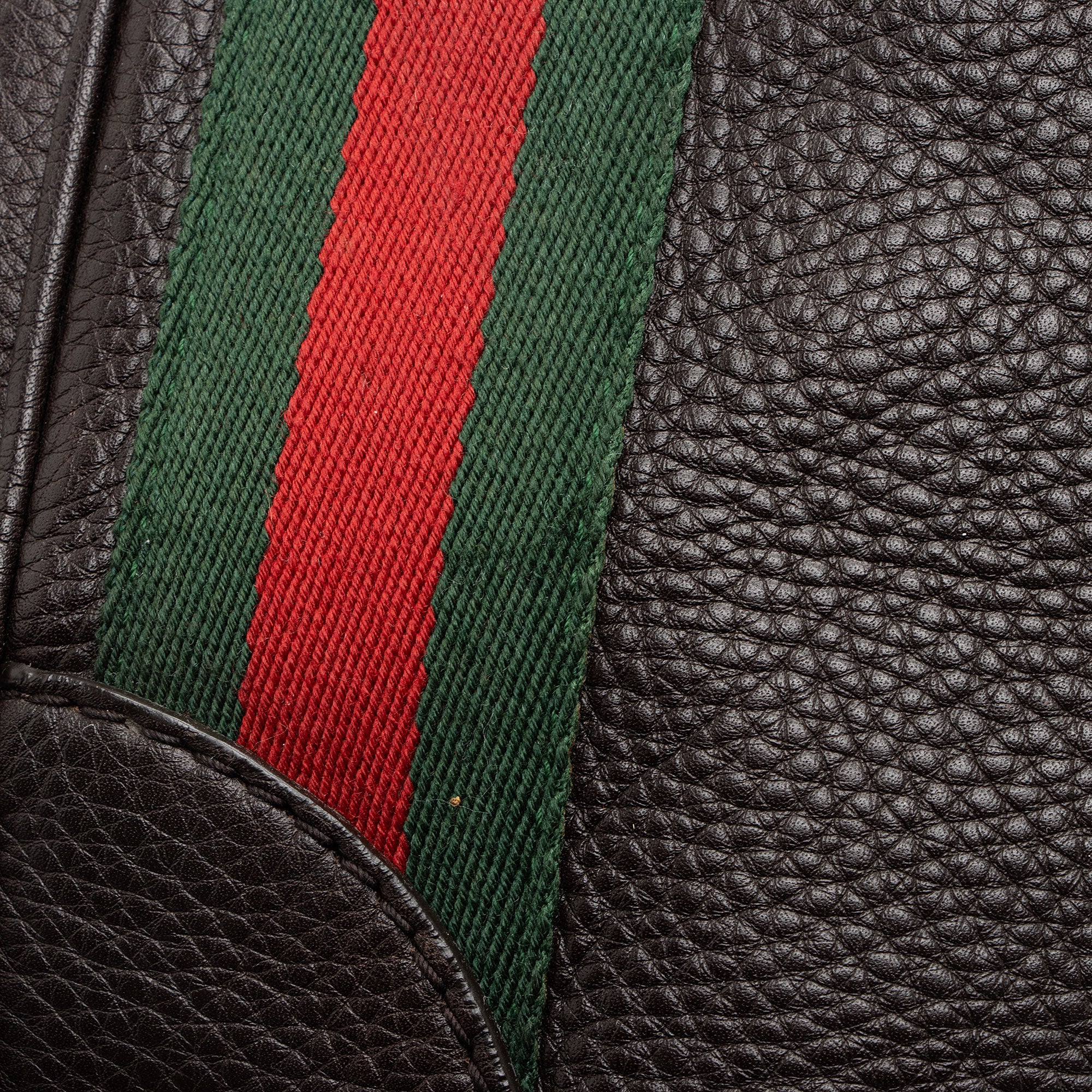 Gucci Leather Heritage Web Buckle Medium Satchel