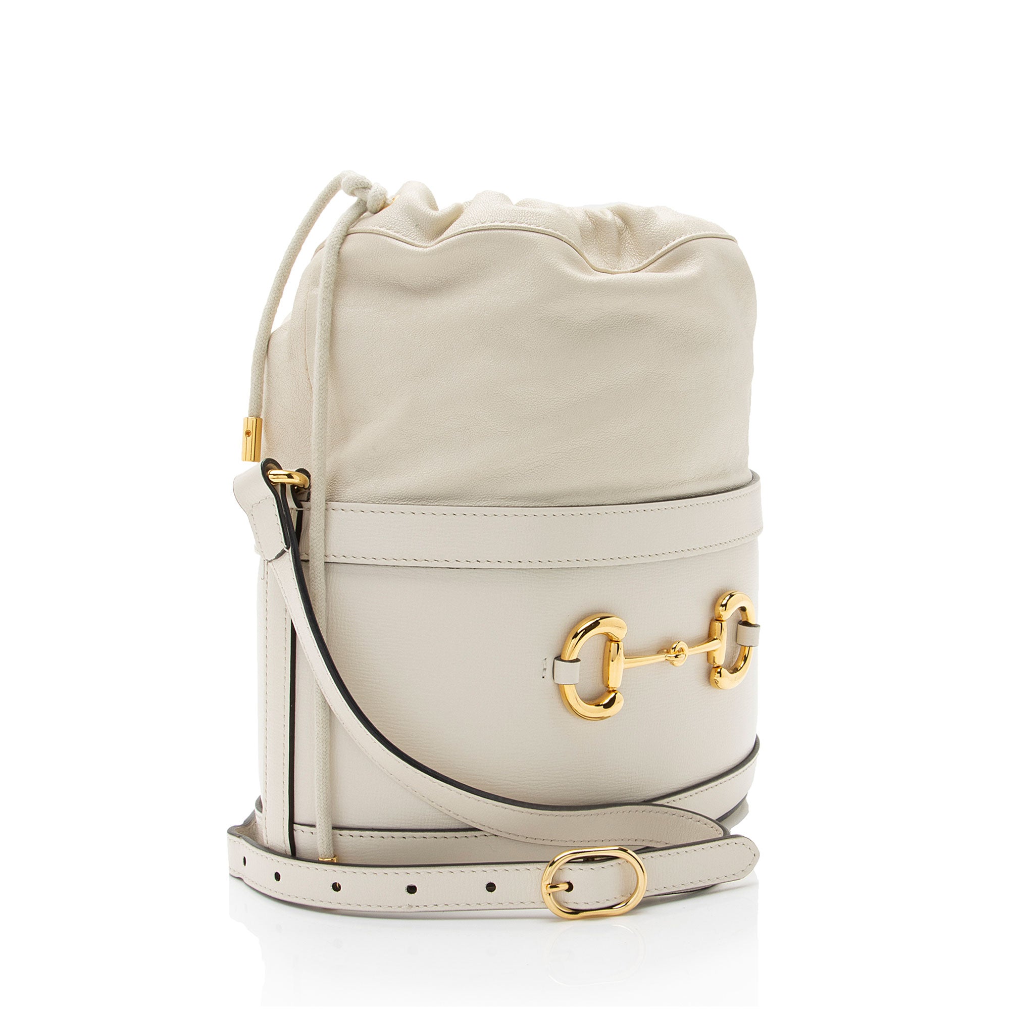 Gucci Leather Horsebit 1955 Drawstring Bucket Bag