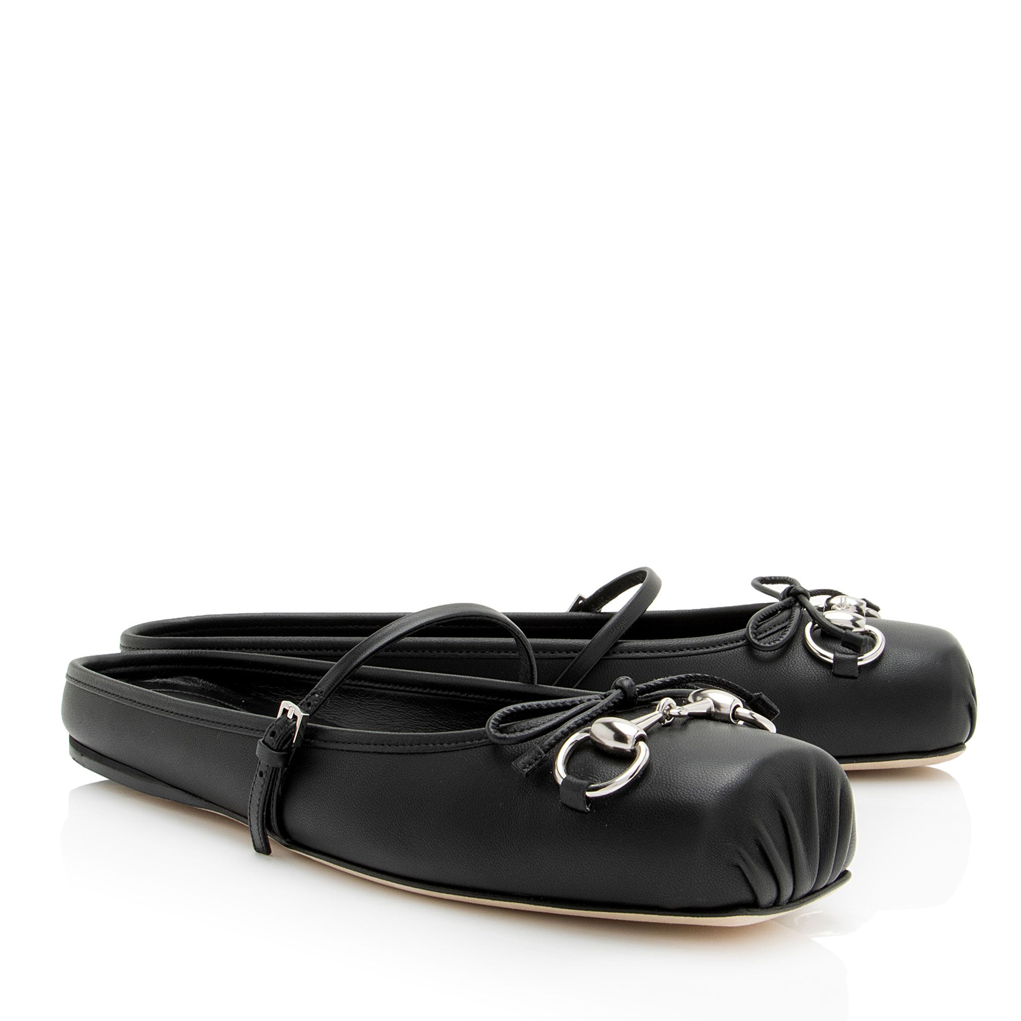 Gucci Leather Horsebit Ballet Mules- Size 8.5 / 38.5