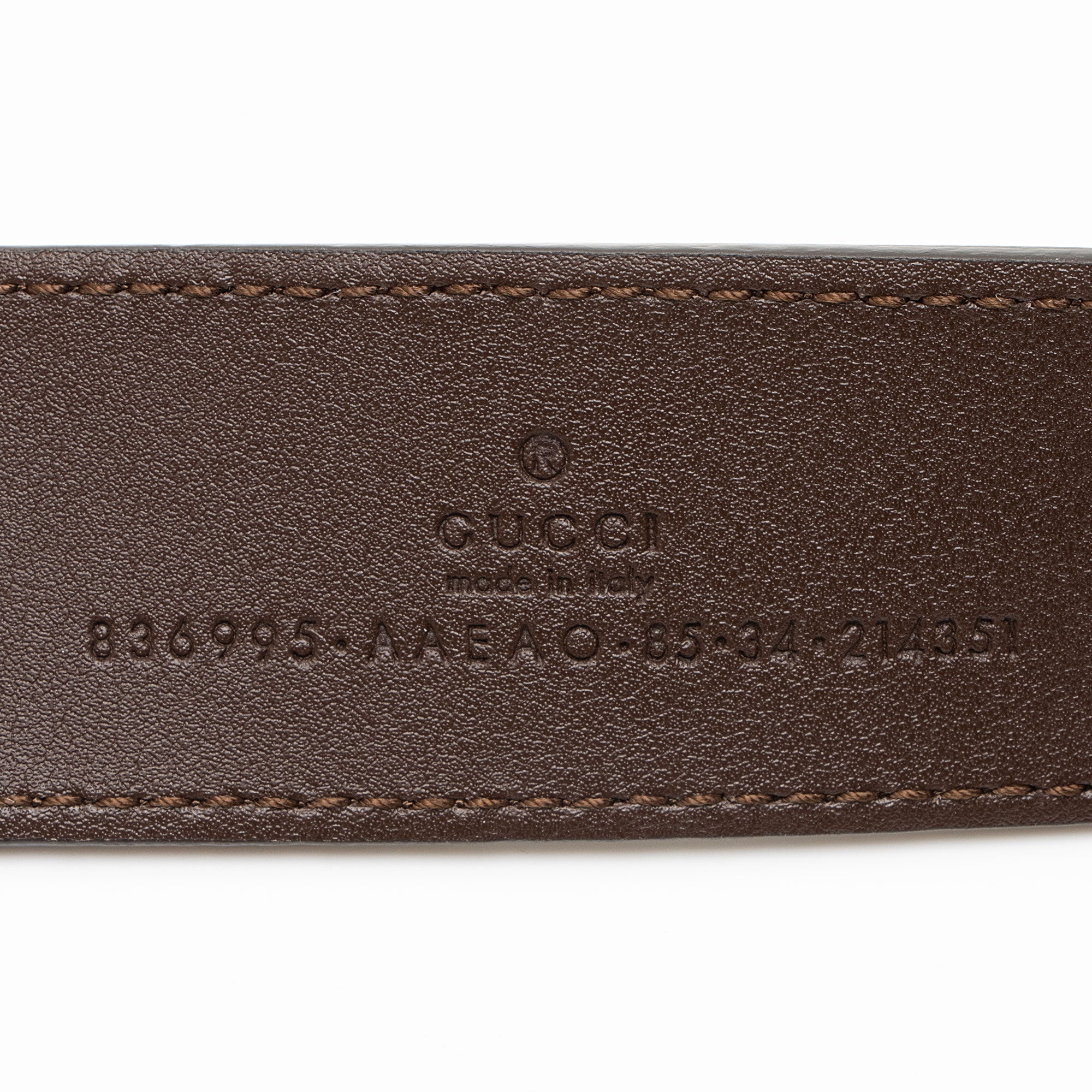 Gucci Leather Horsebit Belt - Size 34 / 85