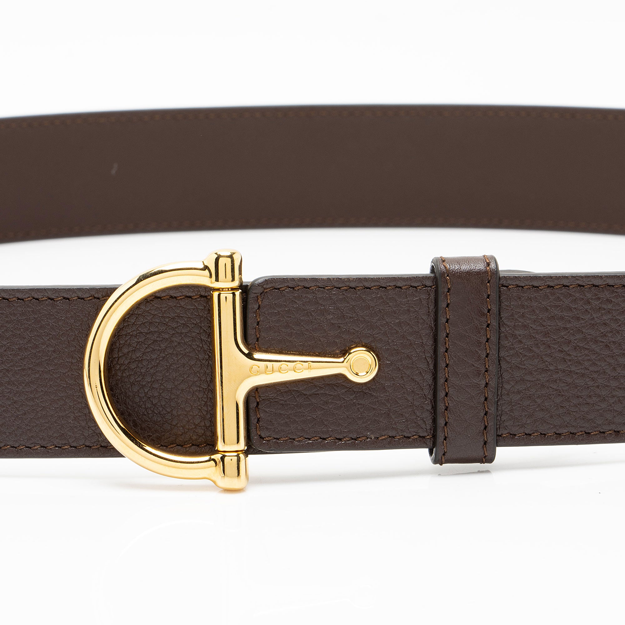 Gucci Leather Horsebit Belt - Size 34 / 85