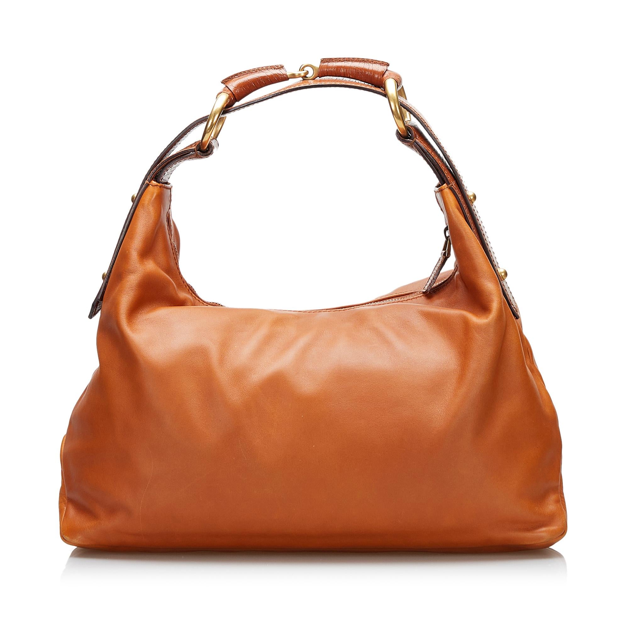 Gucci Leather Horsebit Hobo (SHG-OUFvKC)