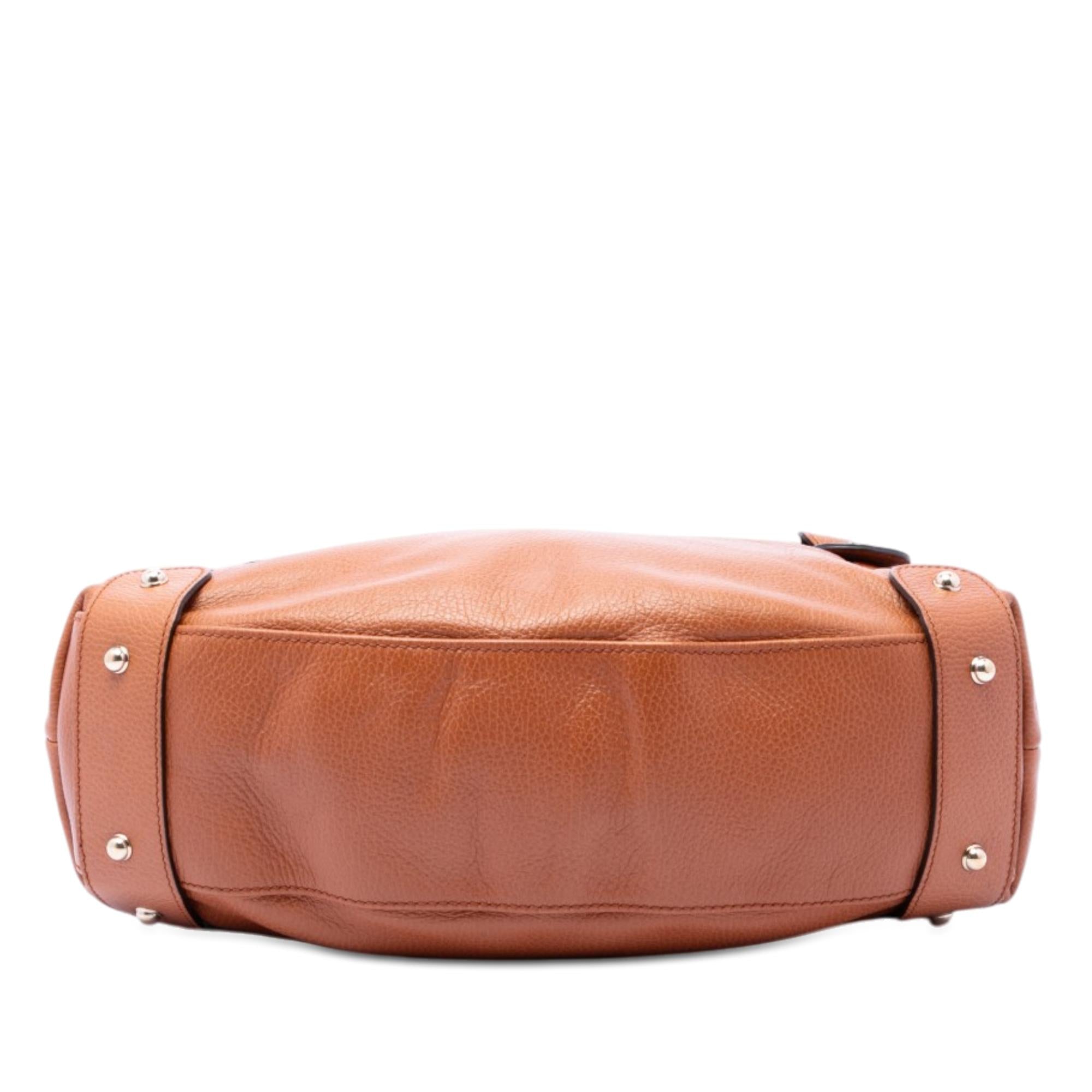 Gucci Leather Horsebit Pelham Shoulder Bag