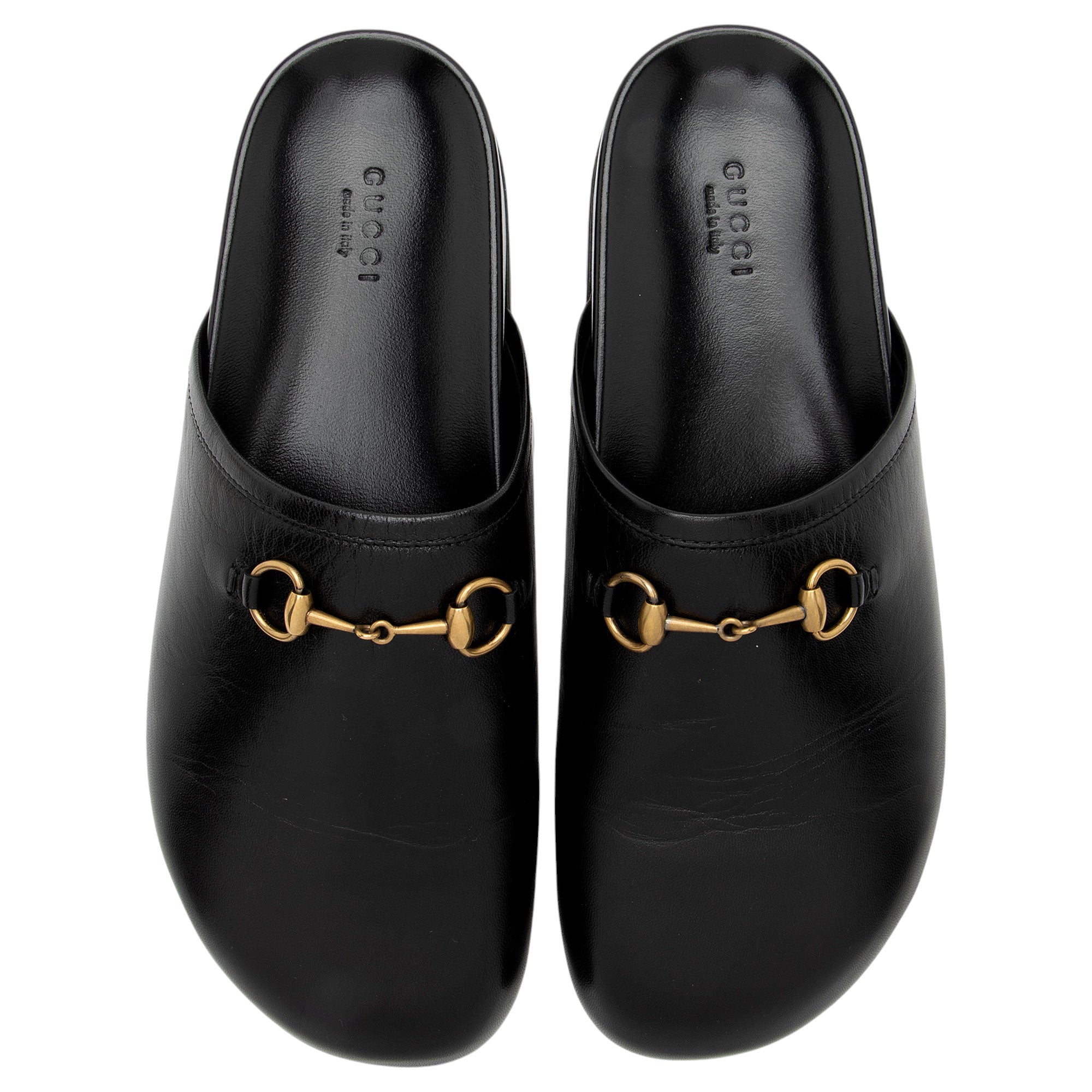 Gucci Leather Horsebit River Slippers - Size 9 / 39 (SHF-G1gkwt)