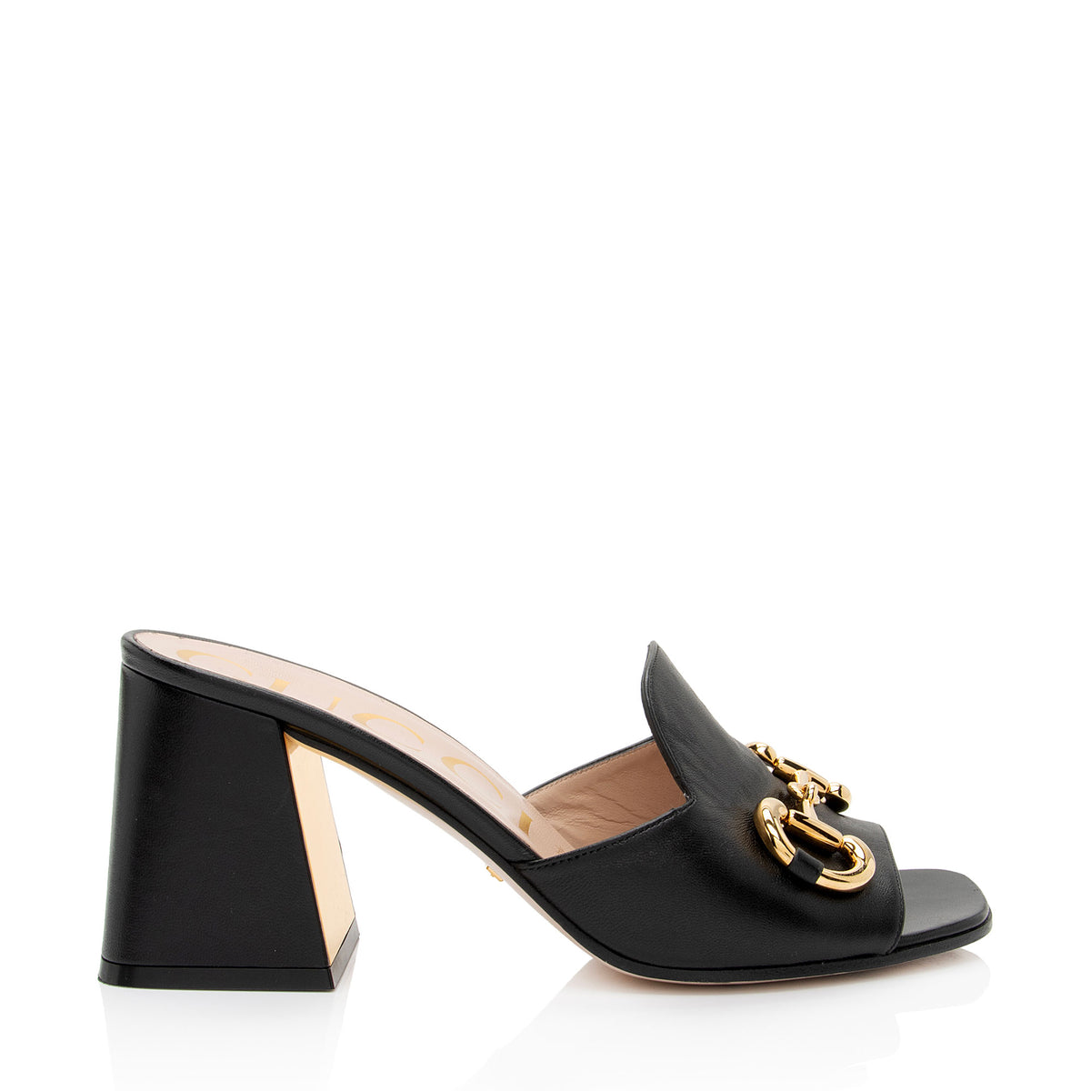 Gucci Leather Horsebit Slide Sandals - Size 7.5 / 37.5 display picture 3
