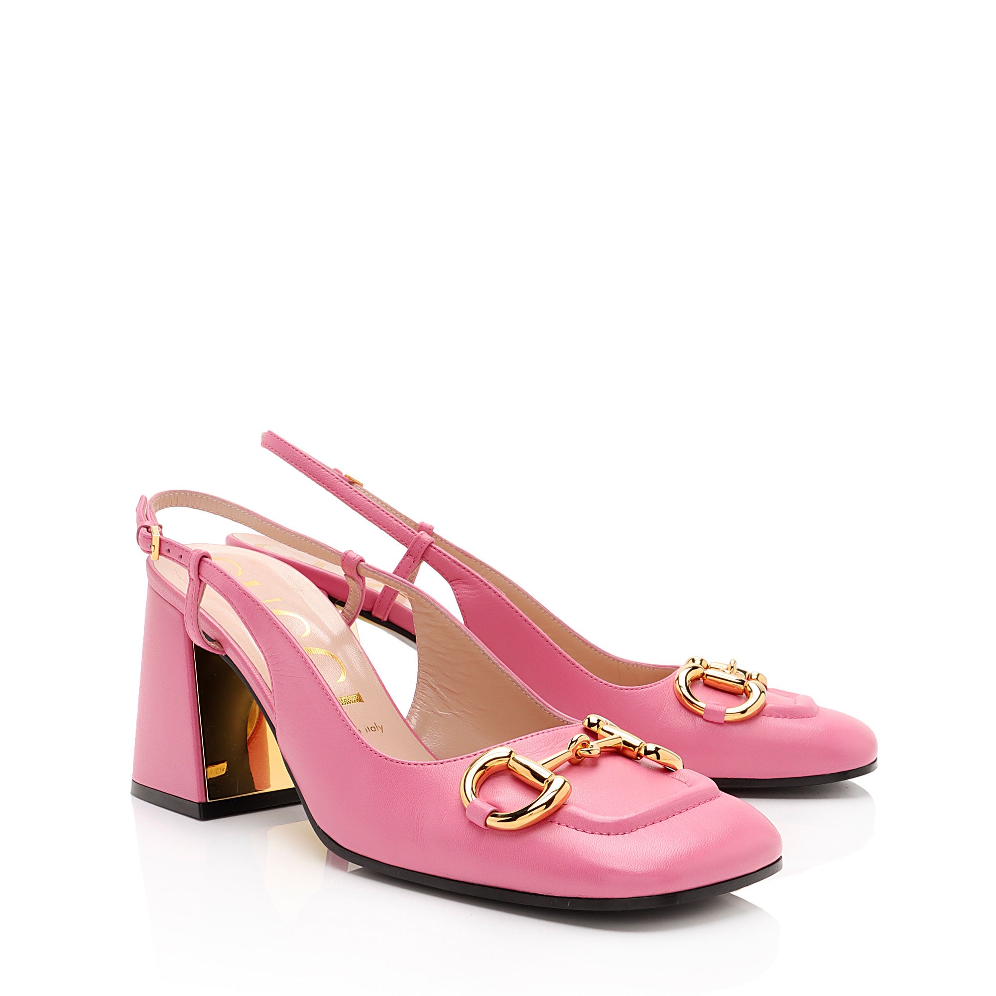 Gucci Leather Horsebit Slingback Pumps - Size 9.5 / 39.5 (SHF-HjnpQi)