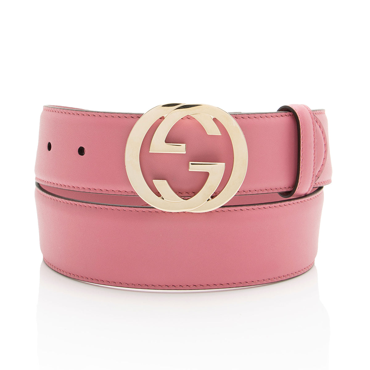 Gucci Leather Interlocking G Belt - Size 32 / 80
