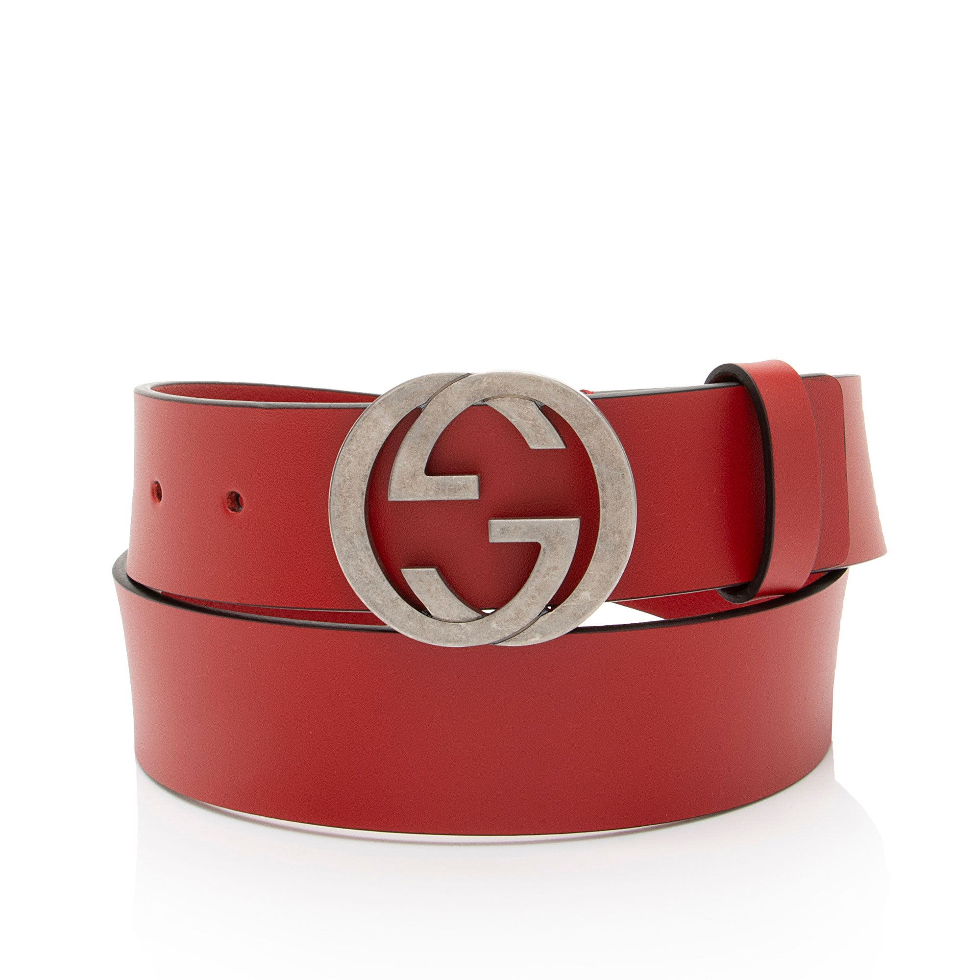 Gucci Leather Interlocking G Belt - Size 34 / 85