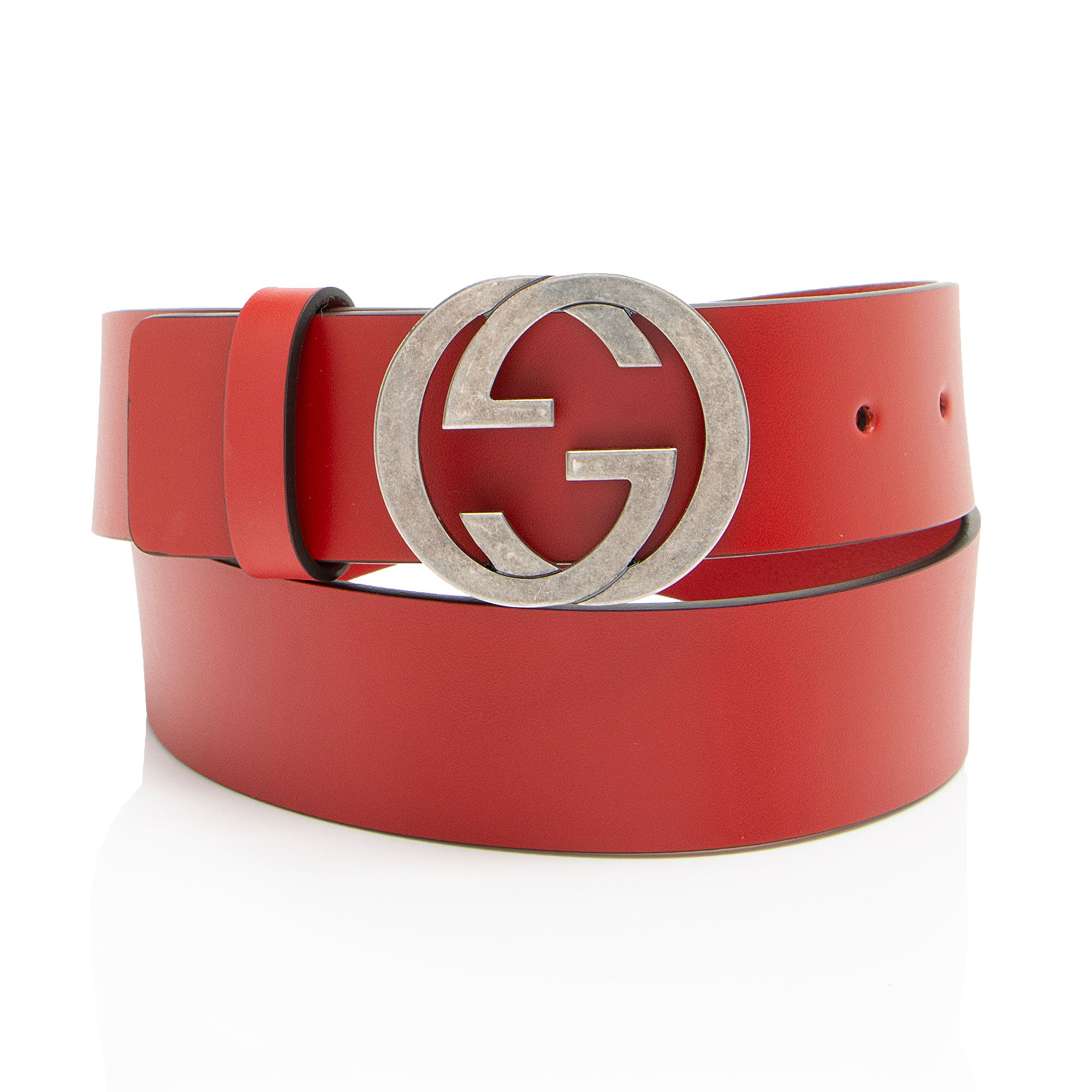 Gucci Leather Interlocking G Belt - Size 34 / 85