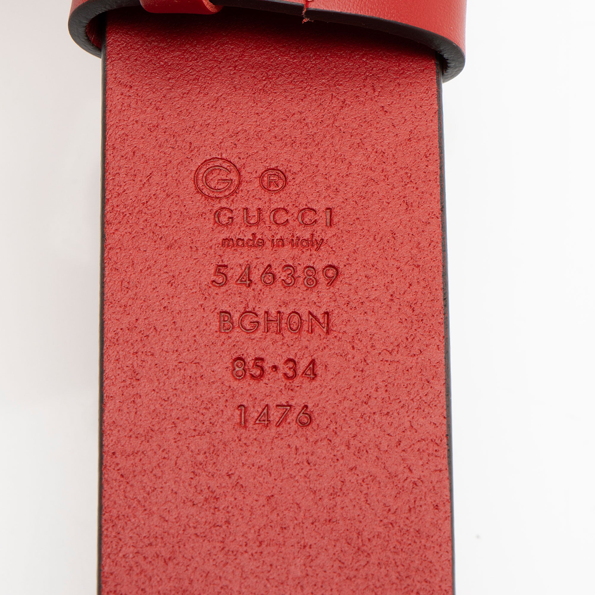 Gucci Leather Interlocking G Belt - Size 34 / 85