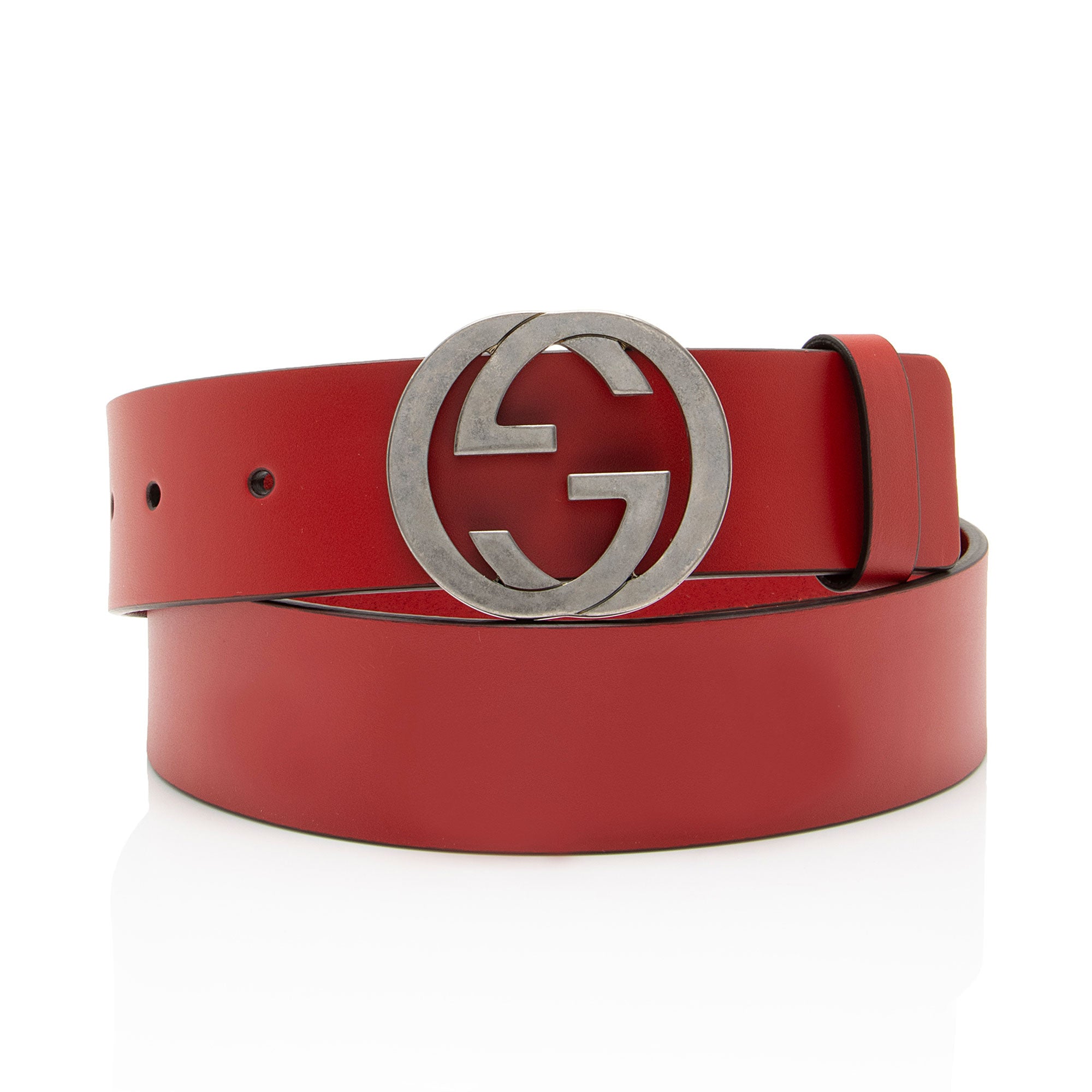 Gucci Leather Interlocking G Belt - Size 34 / 85